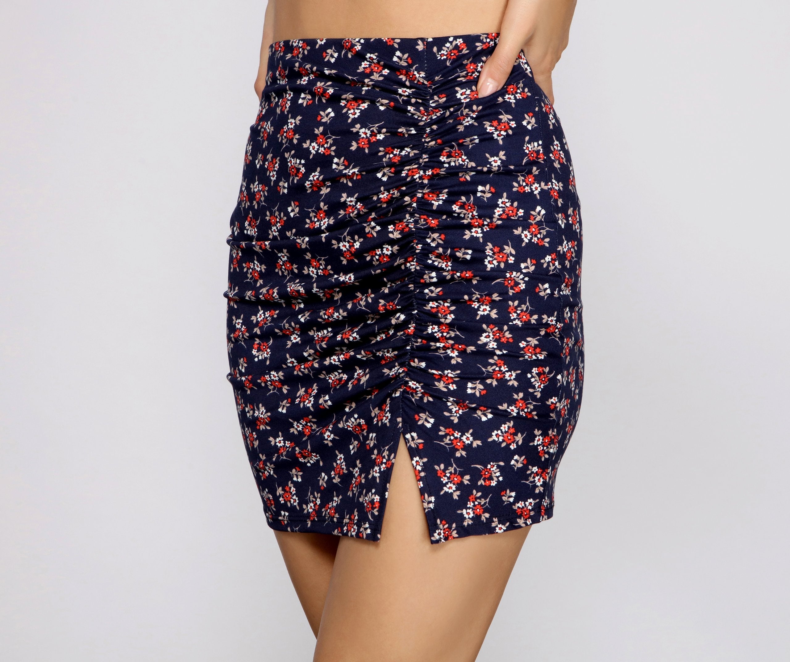 Ditsy Details Floral Mini Skirt - Lady Occasions