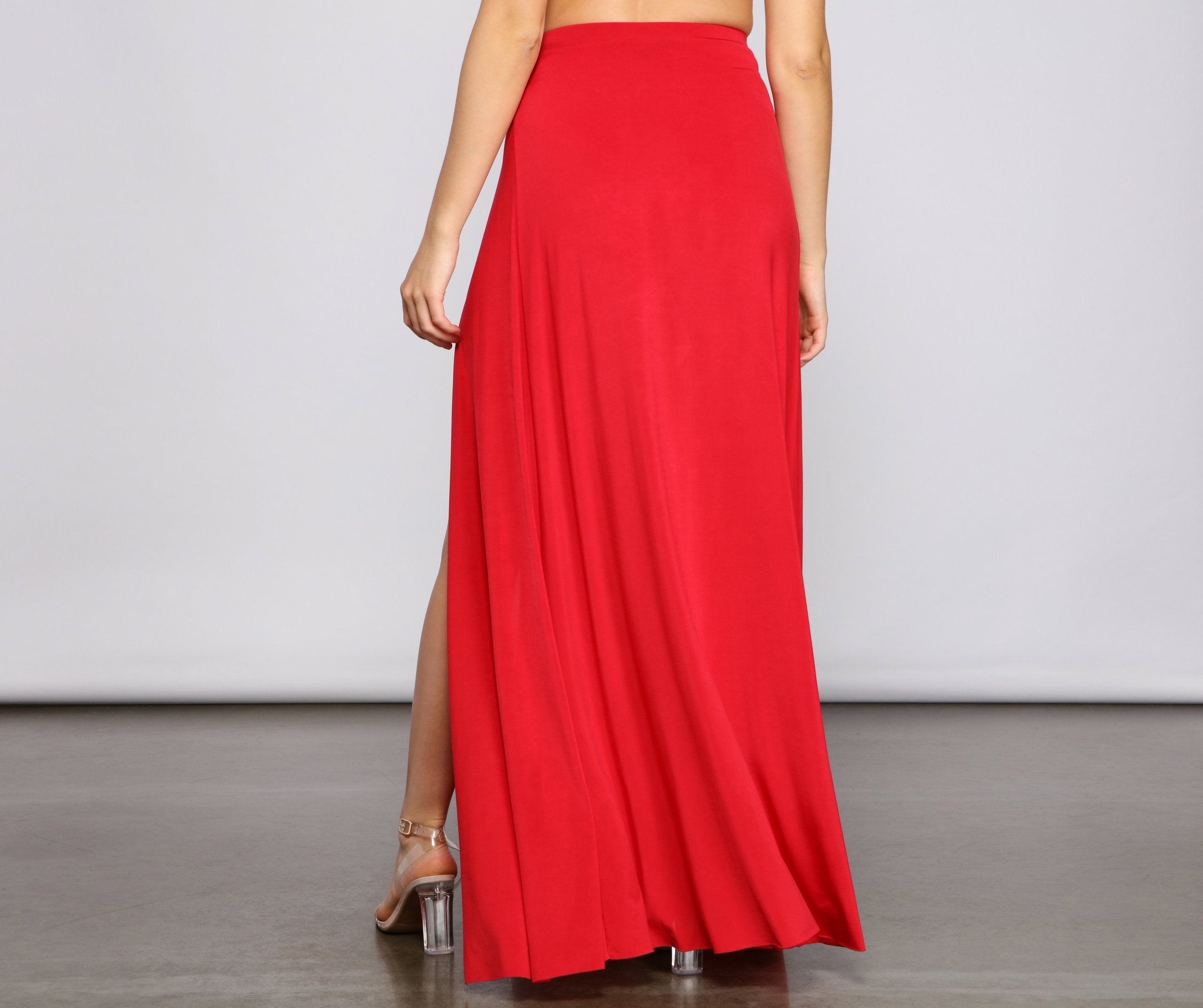 Bold Impressions High Slit Maxi Skirt - Lady Occasions