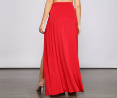 Bold Impressions High Slit Maxi Skirt - Lady Occasions