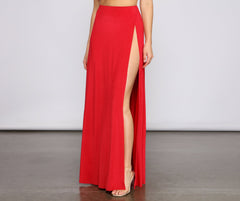 Bold Impressions High Slit Maxi Skirt - Lady Occasions