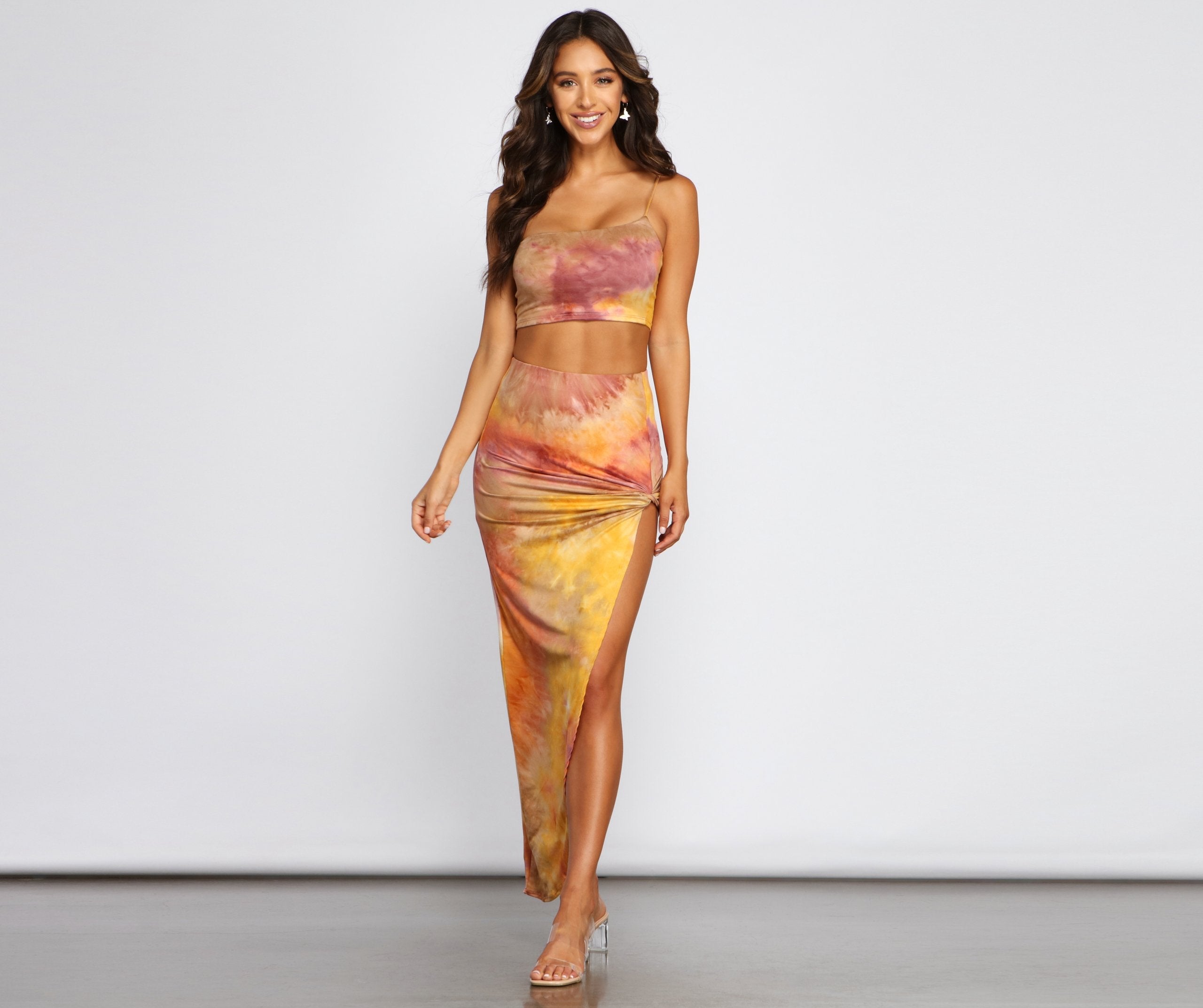 Golden Hour Tie-Dye Maxi Skirt - Lady Occasions