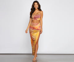 Golden Hour Tie-Dye Maxi Skirt - Lady Occasions