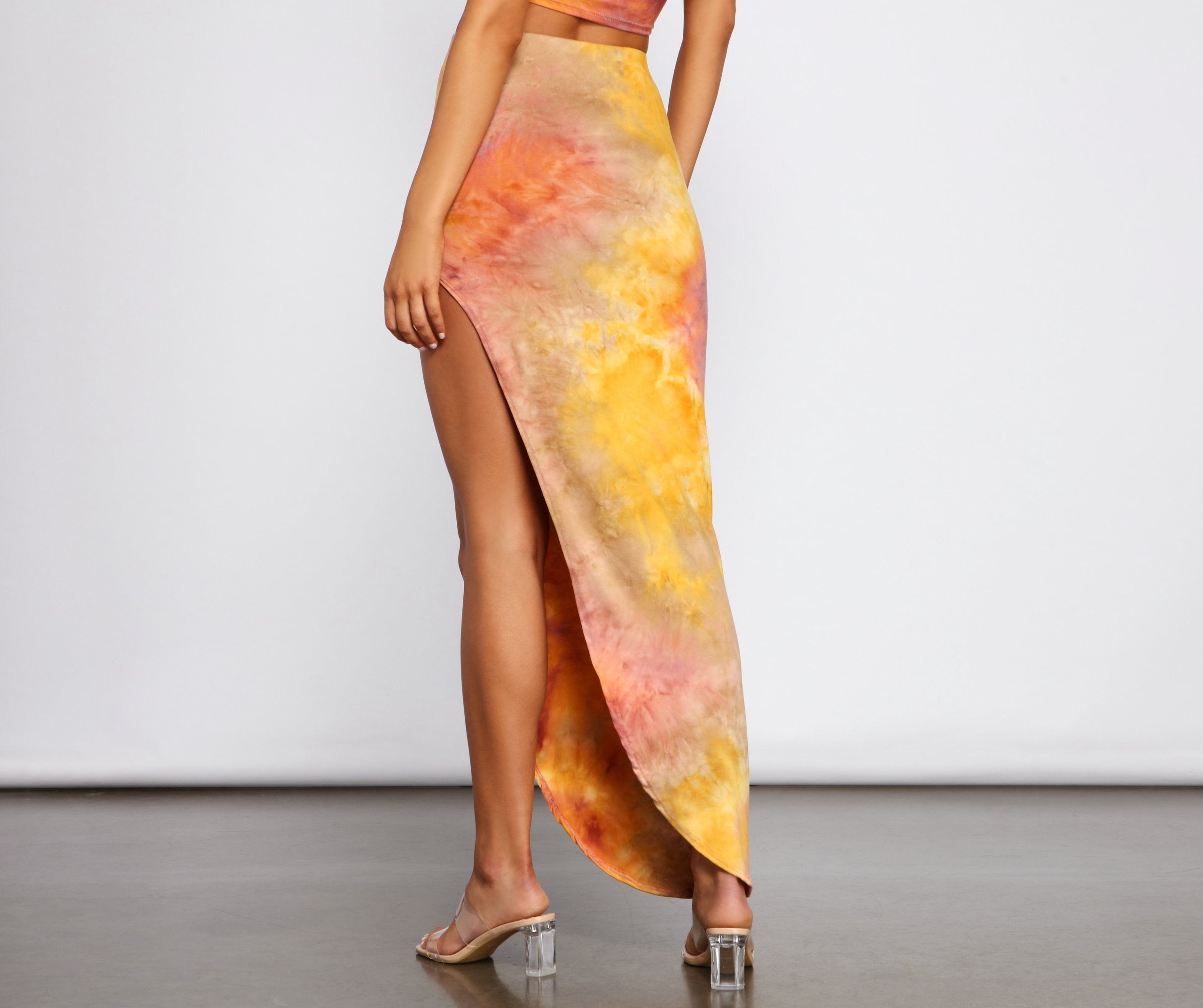 Golden Hour Tie-Dye Maxi Skirt - Lady Occasions