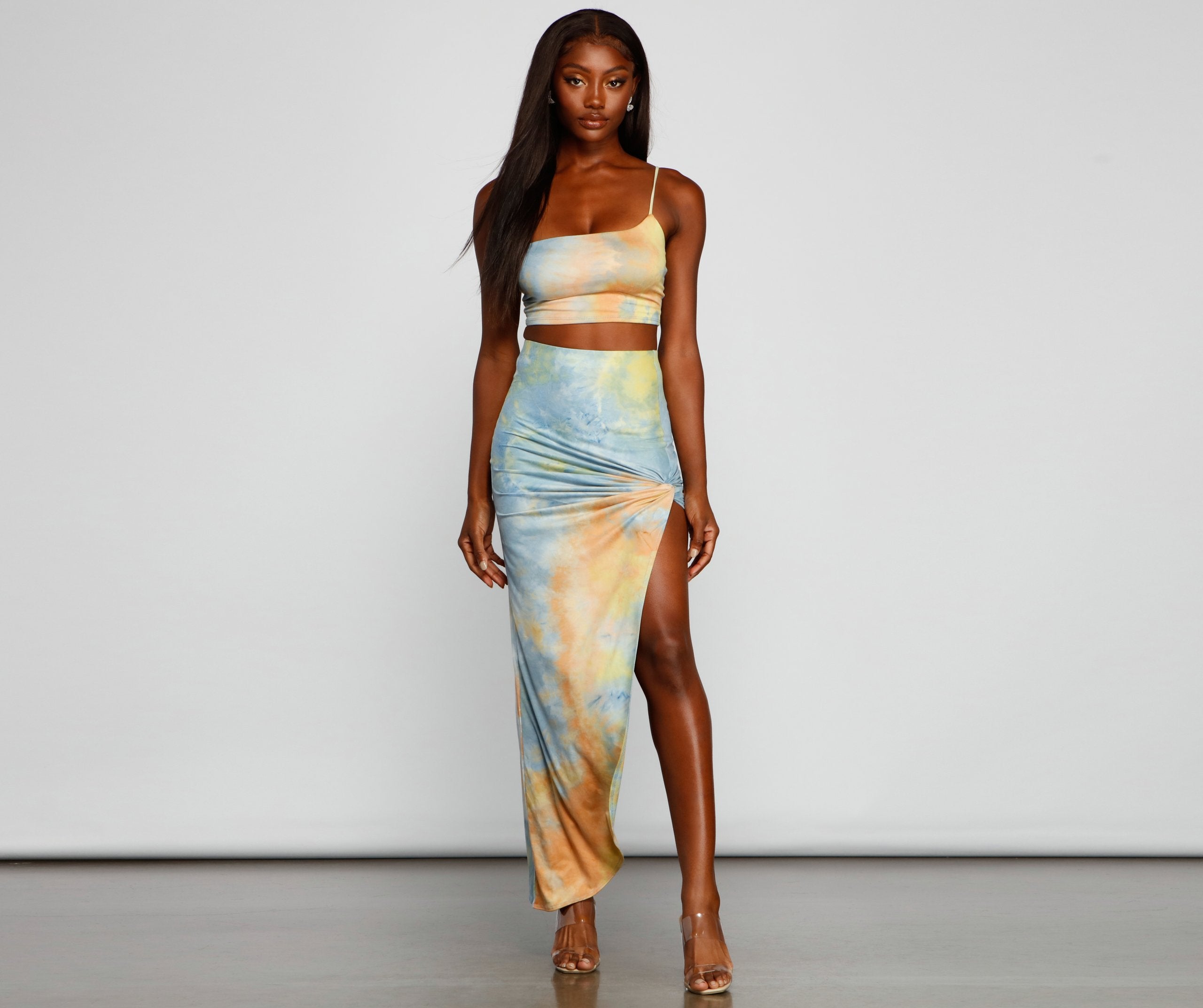 Golden Hour Tie-Dye Maxi Skirt - Lady Occasions