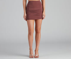 Cutie In Ruched Mini Skirt - Lady Occasions
