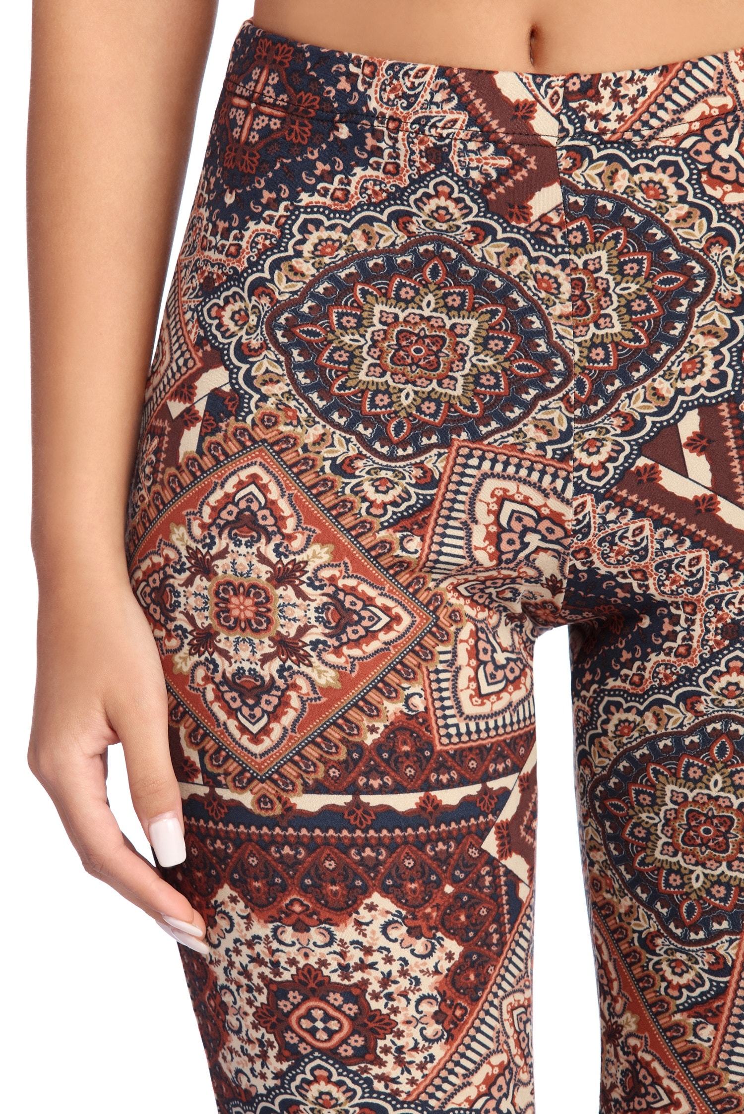 Boho Wanderer Paisley Flared Pants - Lady Occasions