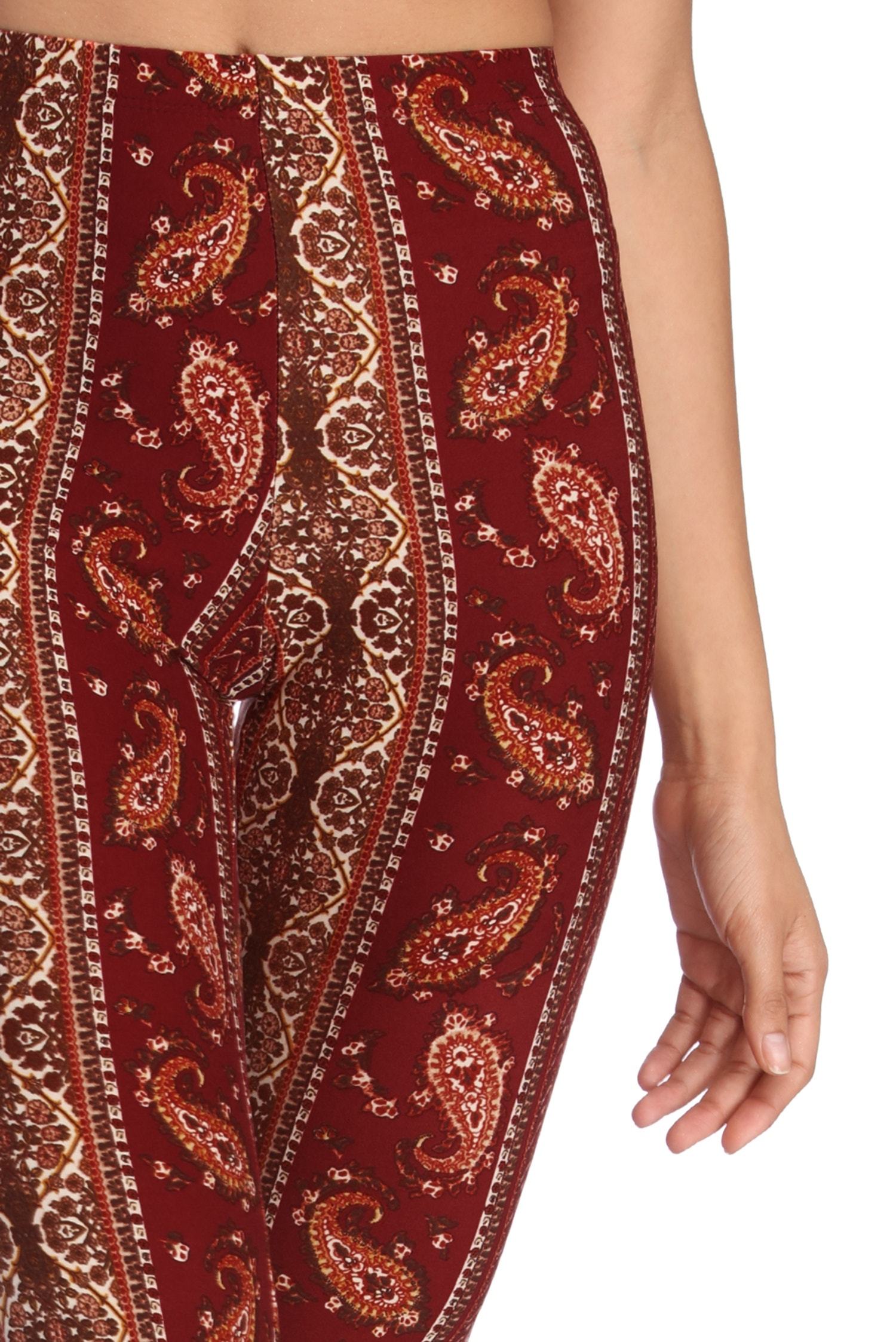 Boho Wanderer Paisley Flared Pants - Lady Occasions