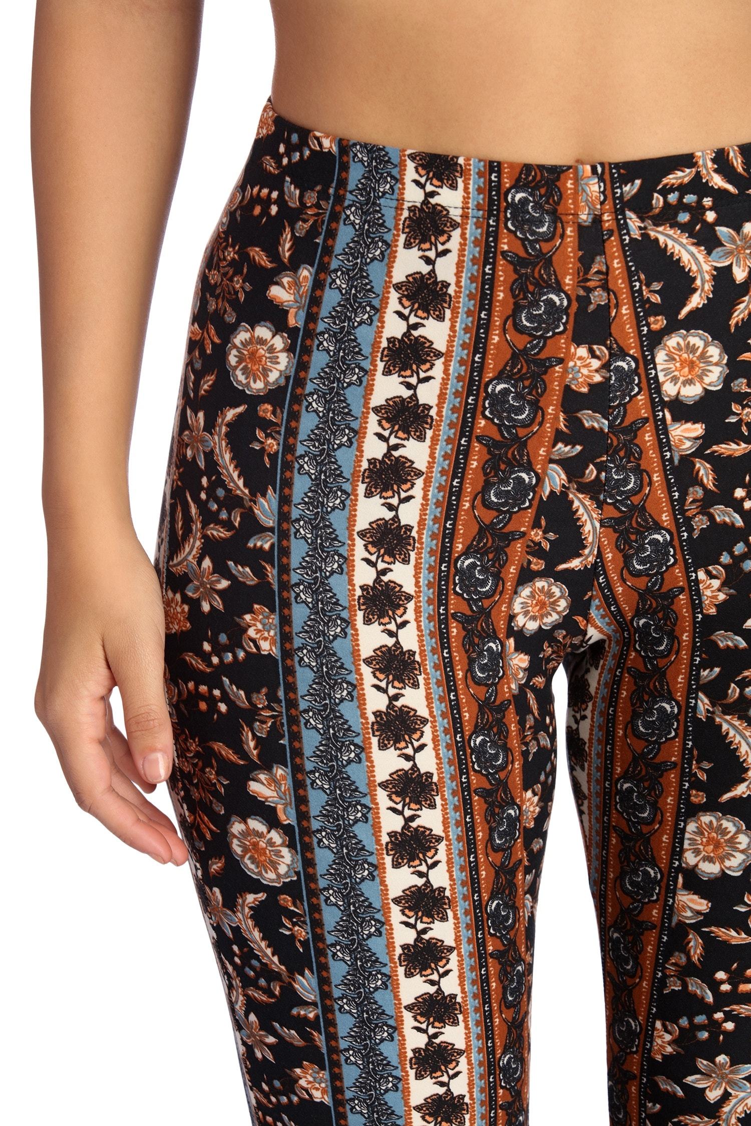 Boho Wanderer Paisley Flared Pants - Lady Occasions