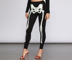 Glow-In-The-Dark-Skeleton Legging - Lady Occasions