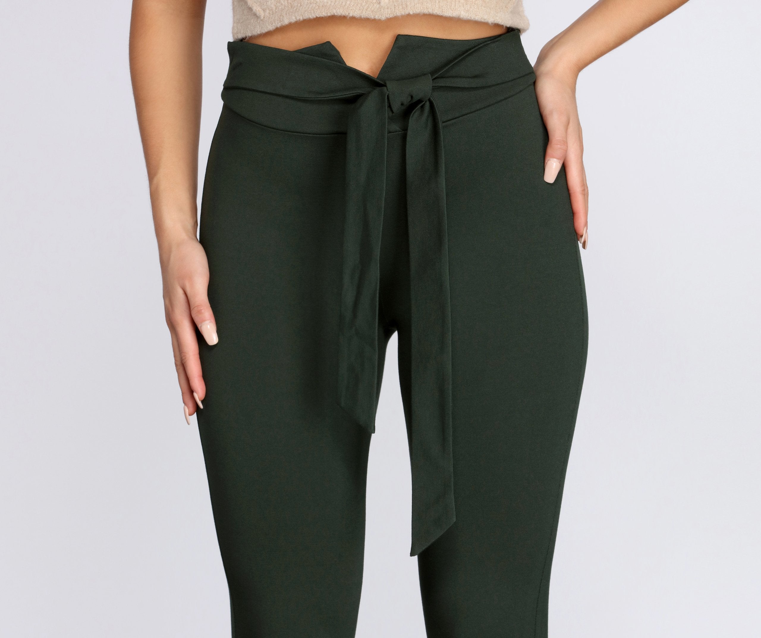 Keep It Classy Tie Waist Pants - Lady Occasions