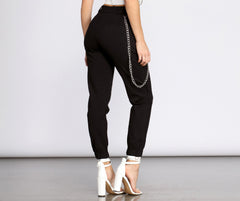 Edgy Chic Ponte Knit Joggers - Lady Occasions