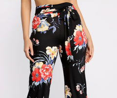 My Vibe Floral High Waist Dress Pants - Lady Occasions