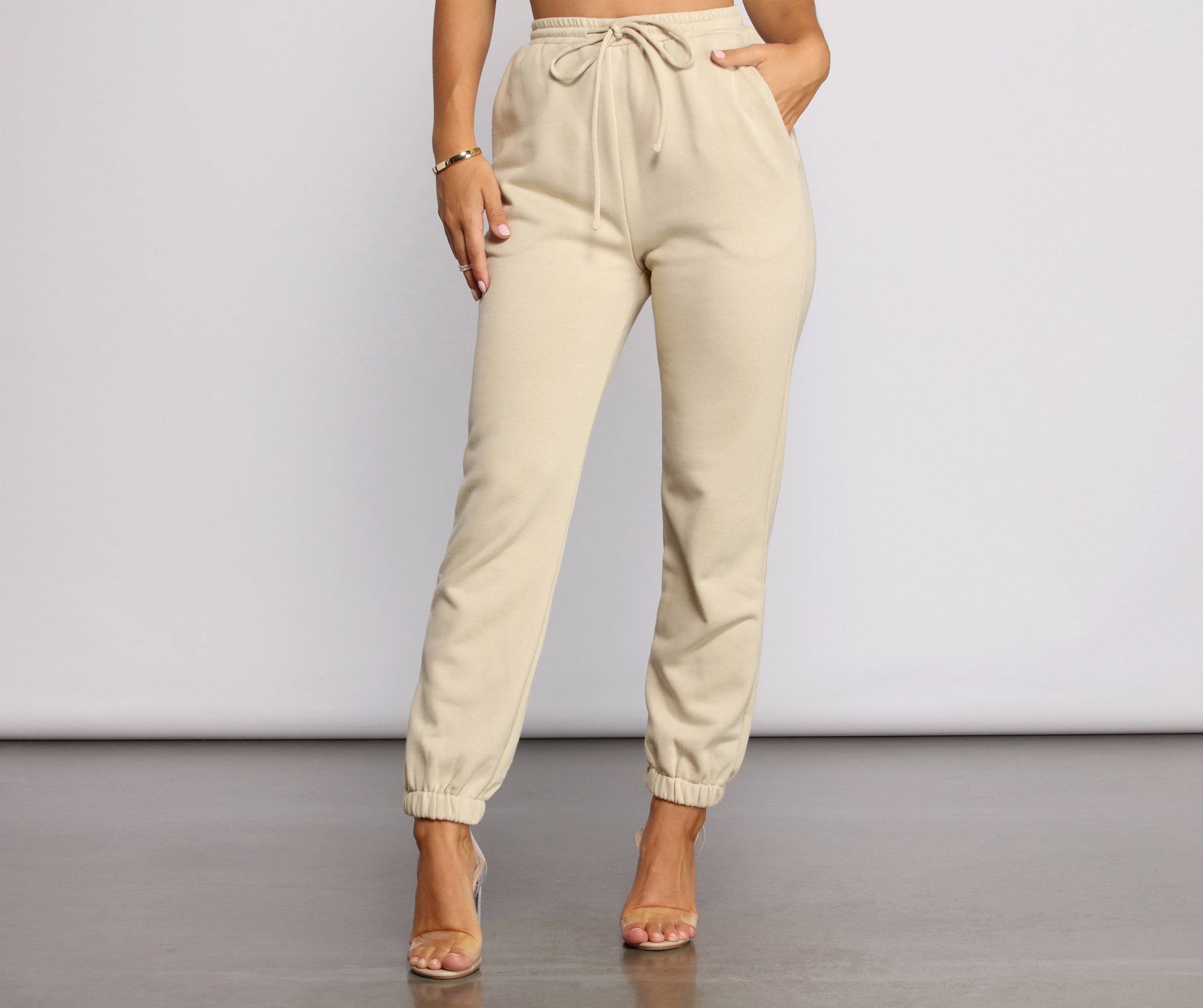 Basic Mood High Waist Joggers - Lady Occasions