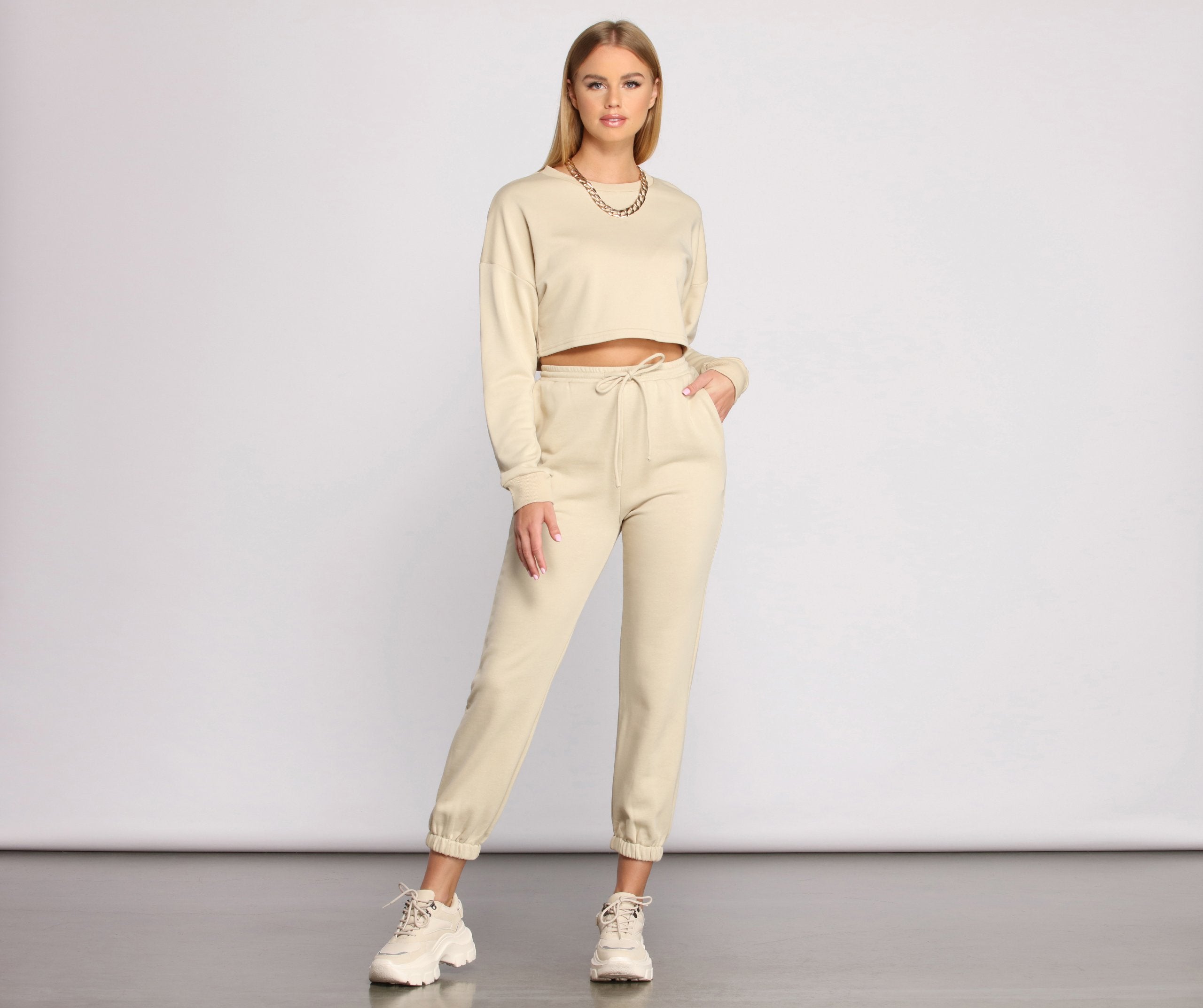 Basic Mood High Waist Joggers - Lady Occasions