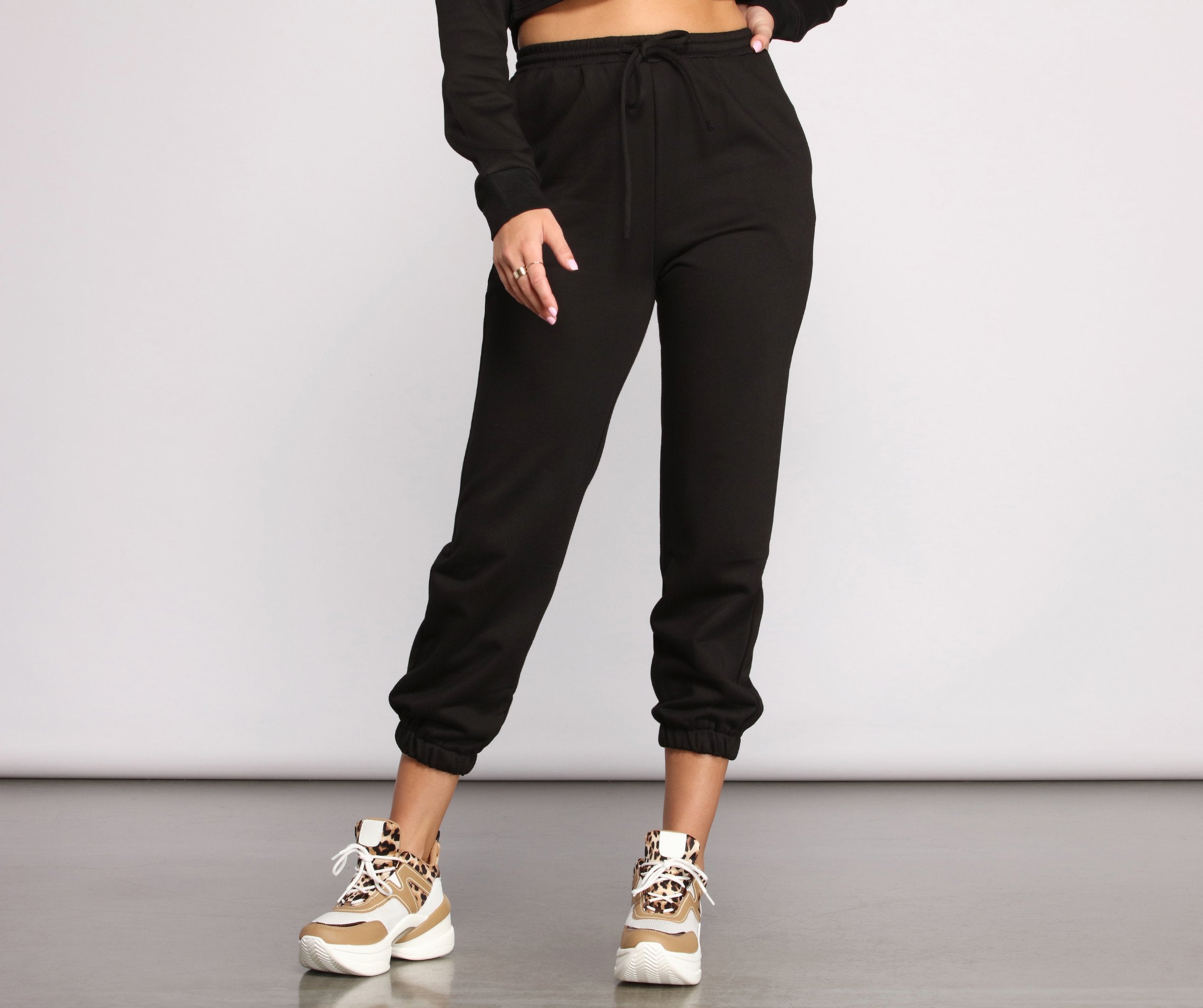 Basic Mood High Waist Joggers - Lady Occasions