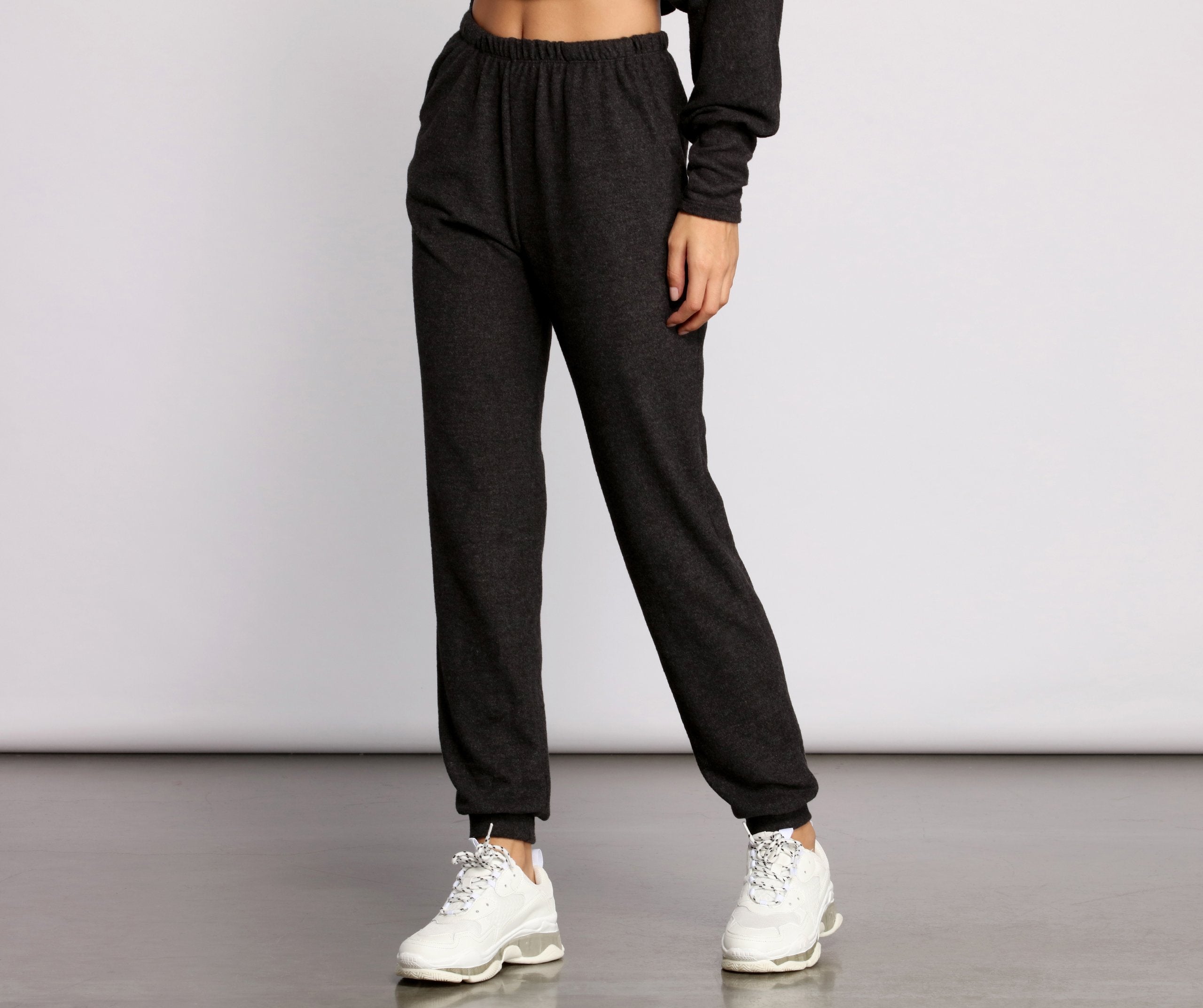 Keeping Knit' Basic Joggers - Lady Occasions