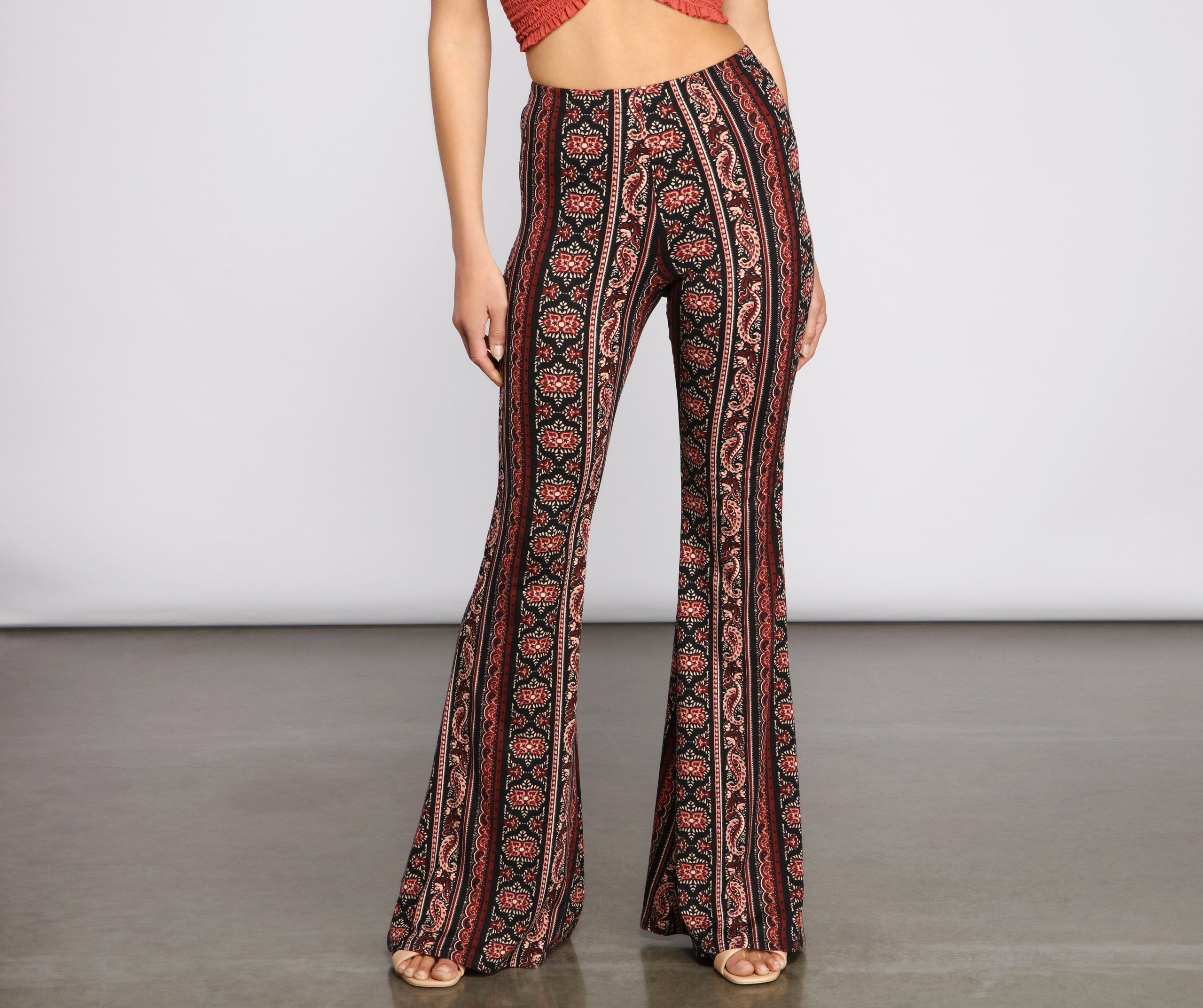 Dreamy Stunner Boho Flare Pants - Lady Occasions