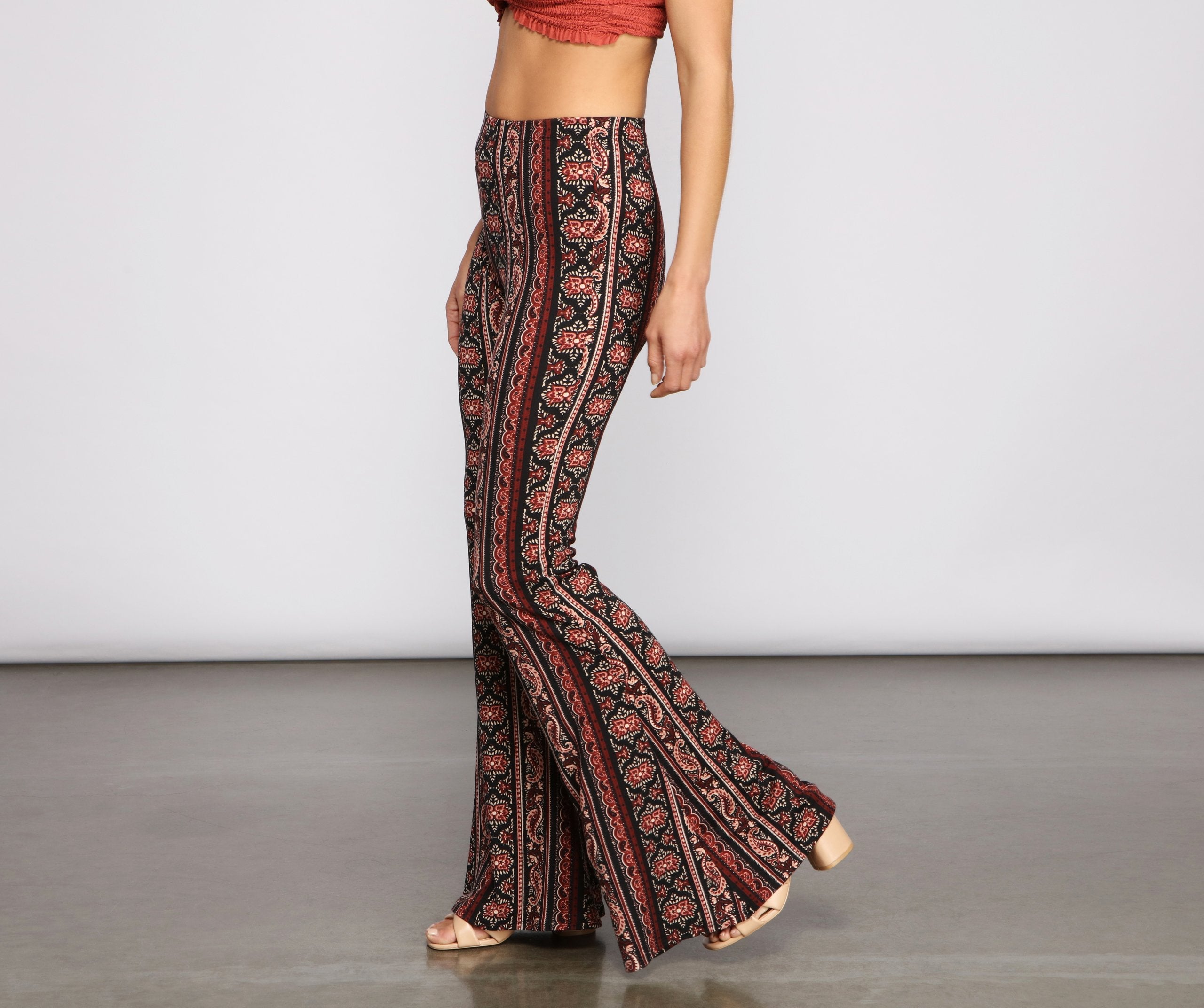 Dreamy Stunner Boho Flare Pants - Lady Occasions