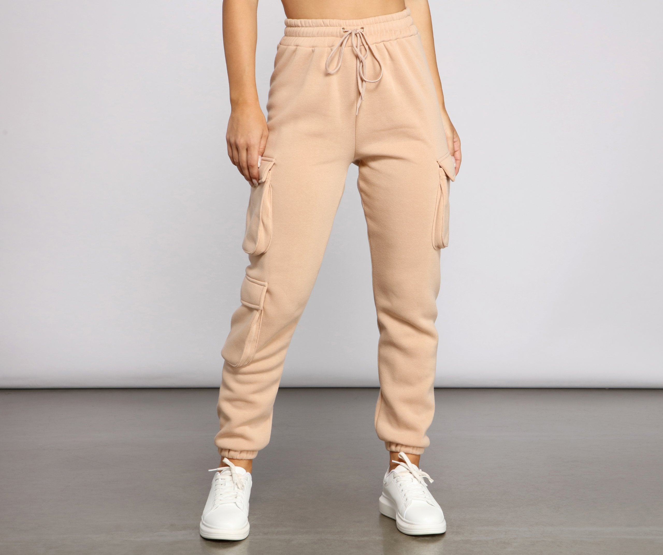 Low Profile High Waist Cargo Joggers - Lady Occasions