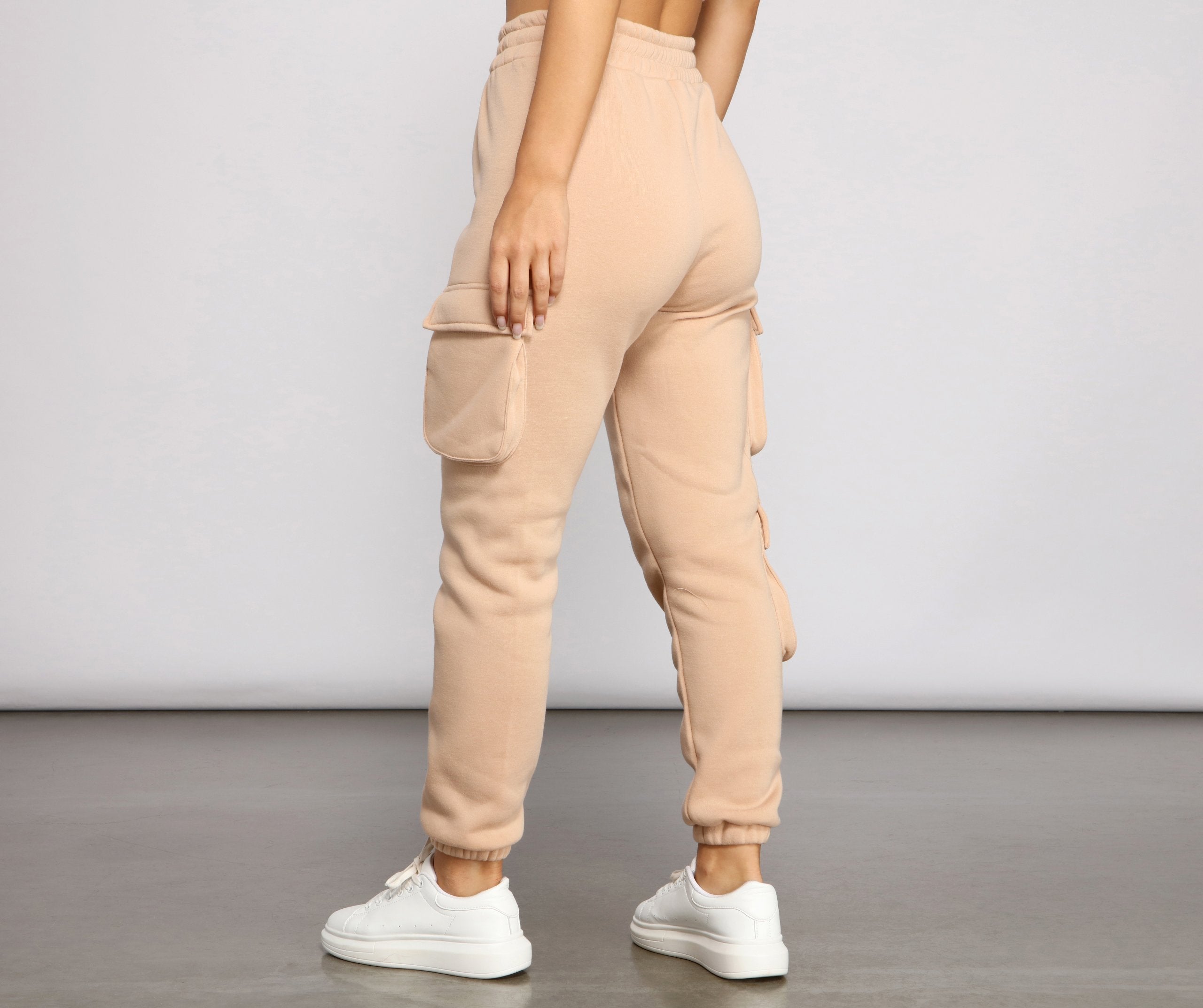 Low Profile High Waist Cargo Joggers - Lady Occasions