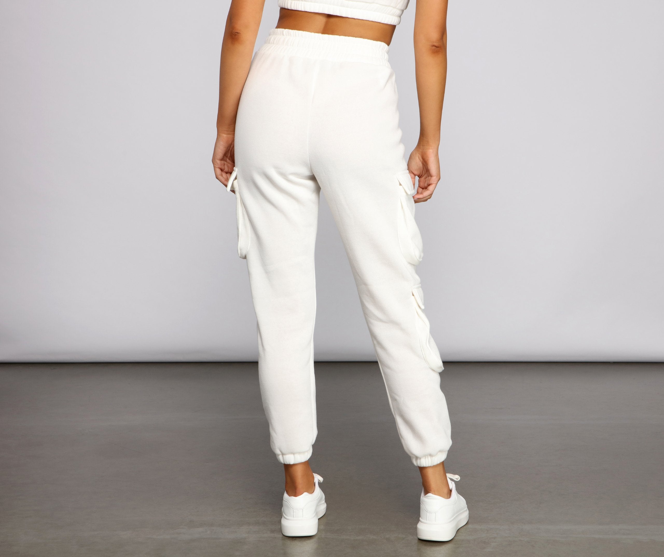 Low Profile High Waist Cargo Joggers - Lady Occasions