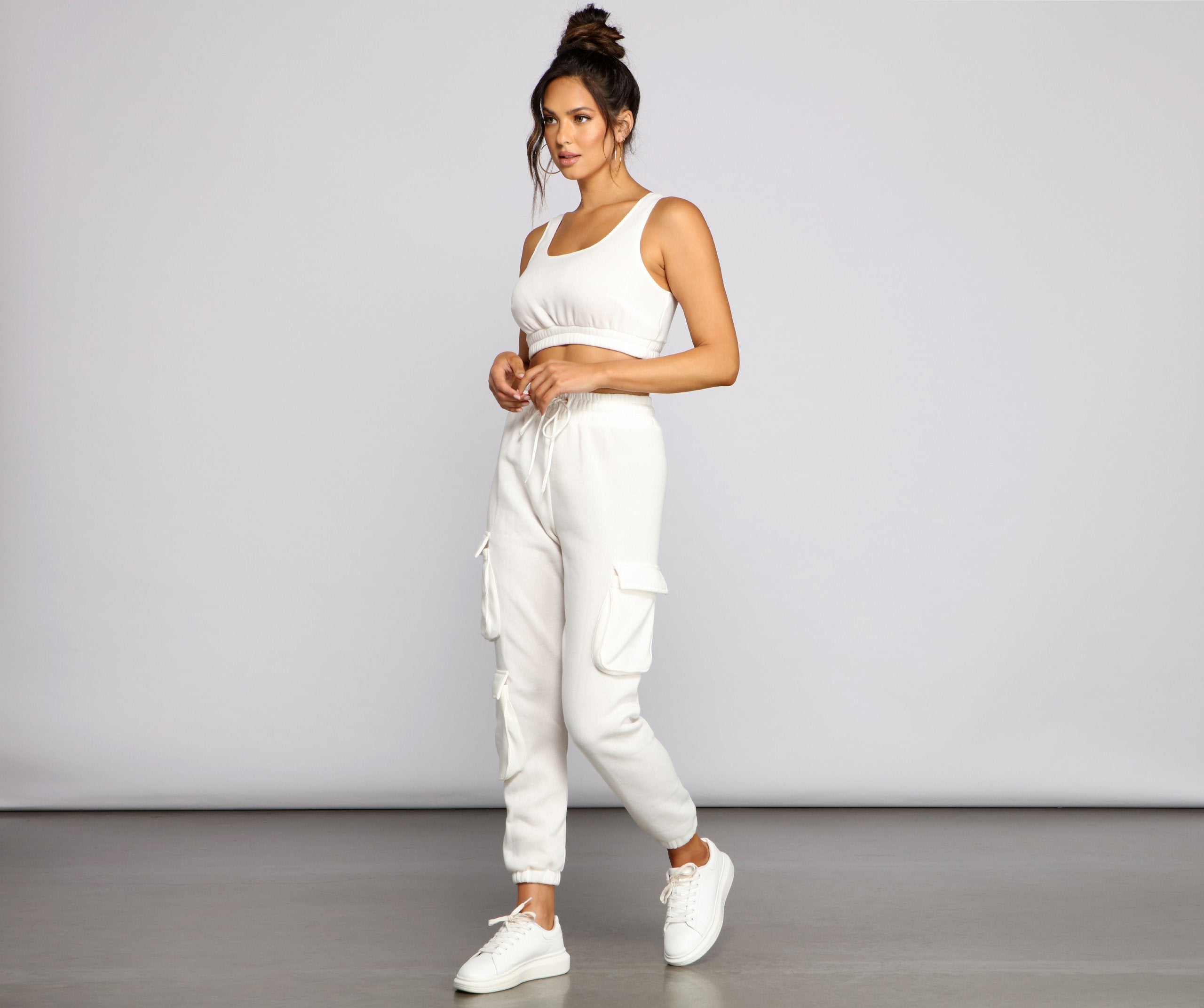 Low Profile High Waist Cargo Joggers - Lady Occasions