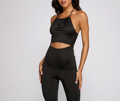 Night On The Town Halter Catsuit - Lady Occasions