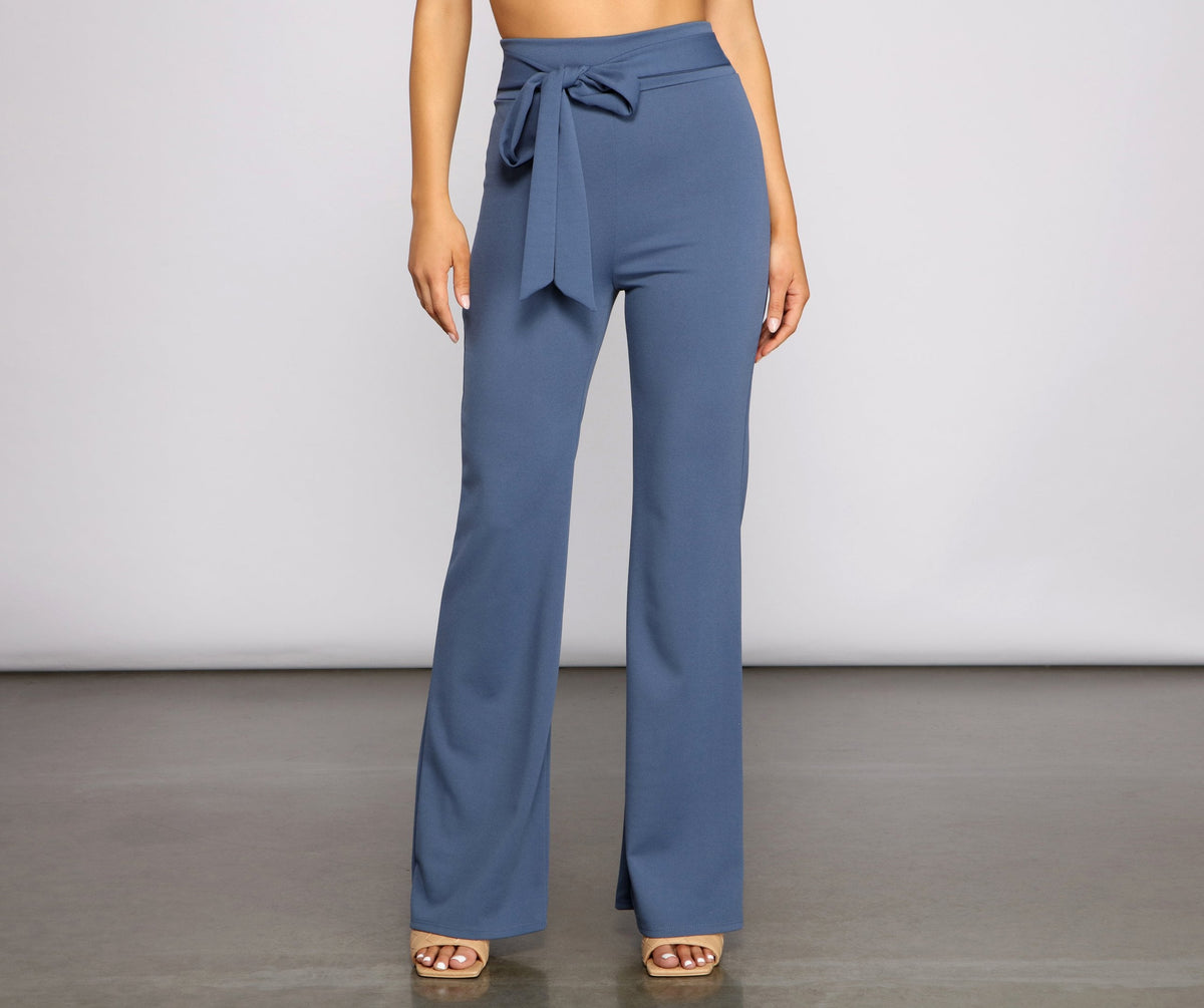 Perfectly Stylish Tie-Waist Pants - Lady Occasions