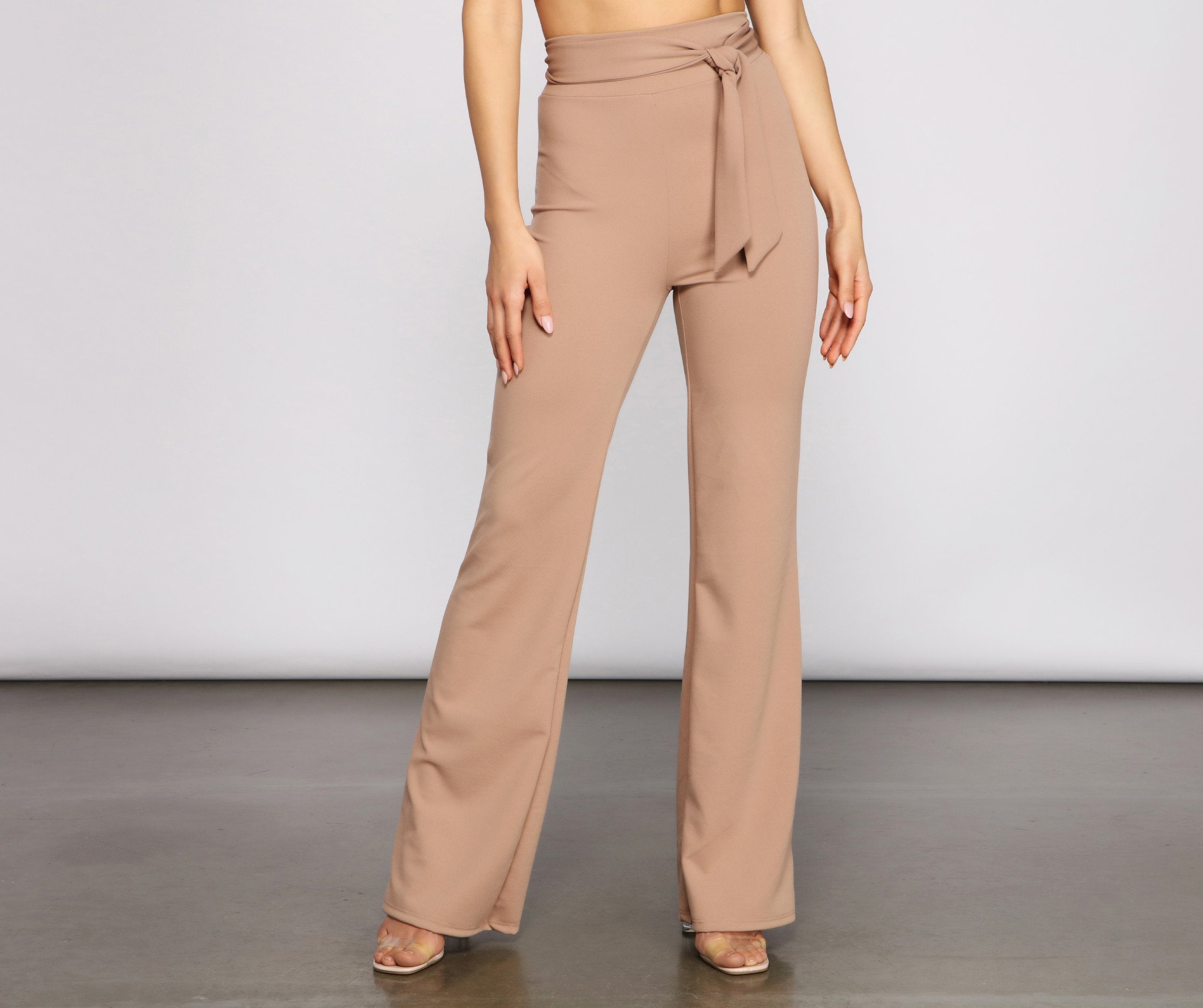 Sealed With Style Tie-Waist Pants - Lady Occasions