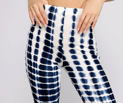 Retro Style Tie-Dye Flare Pants - Lady Occasions