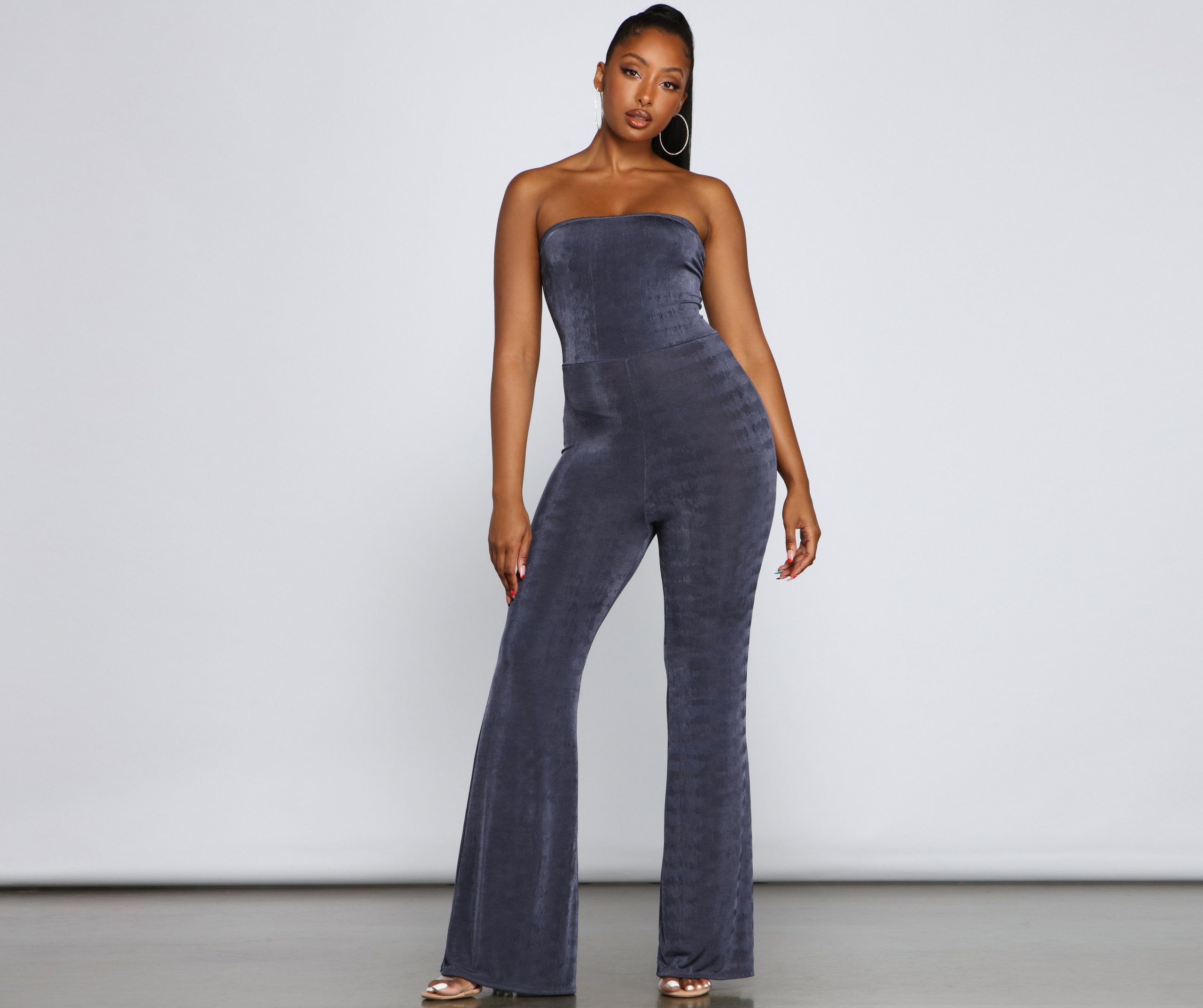 Style Icon Lace-Up Back Jumpsuit - Lady Occasions