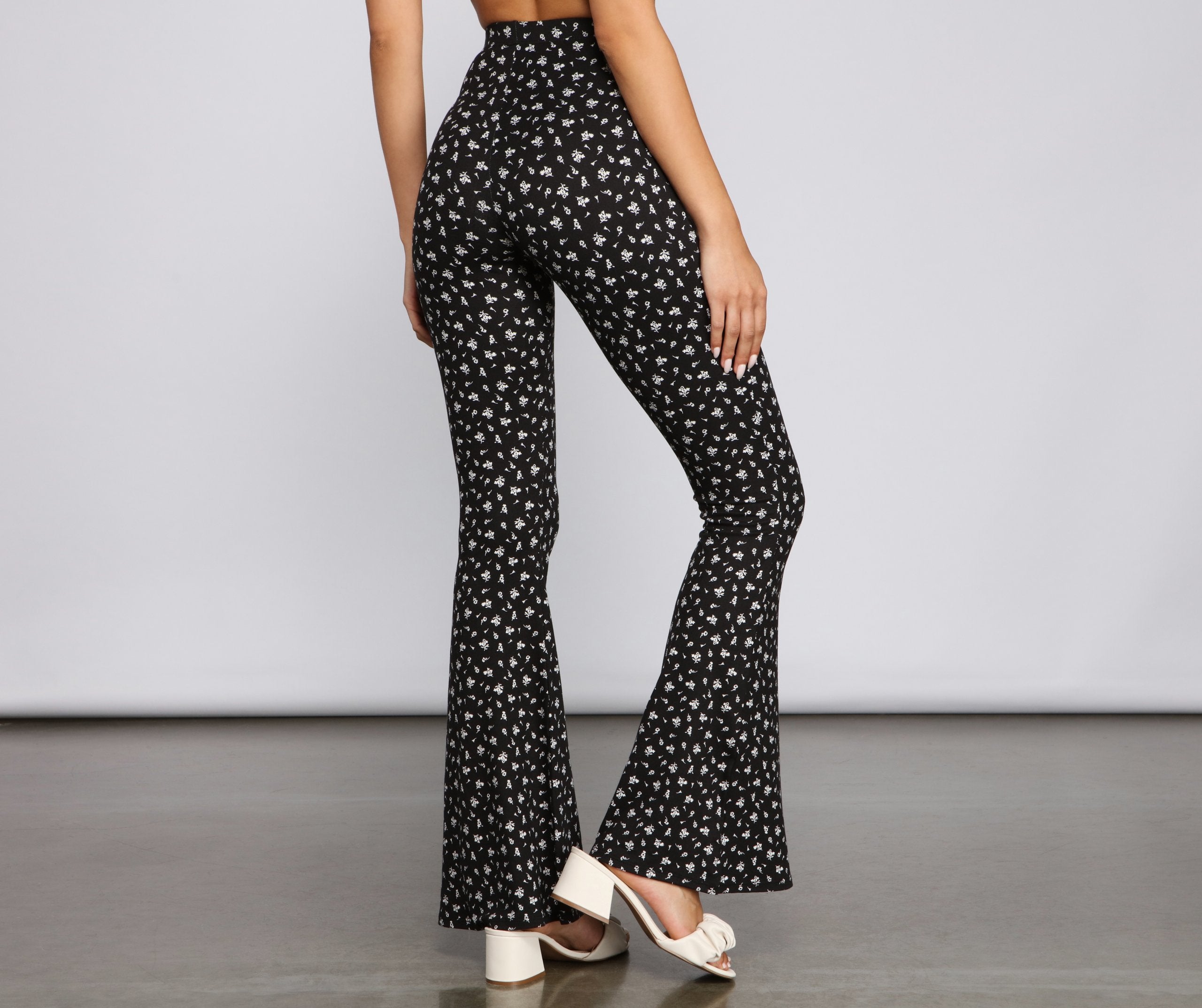 Fab And Fresh Floral Flared Pants - Lady Occasions