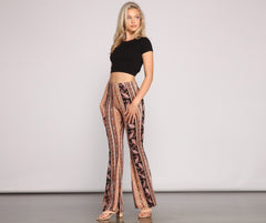 Good Vibes Paisley Flared Pants - Lady Occasions