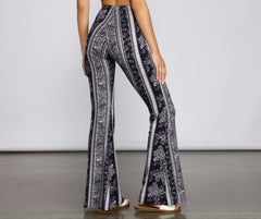 Good Vibes Paisley Flare Pants - Lady Occasions