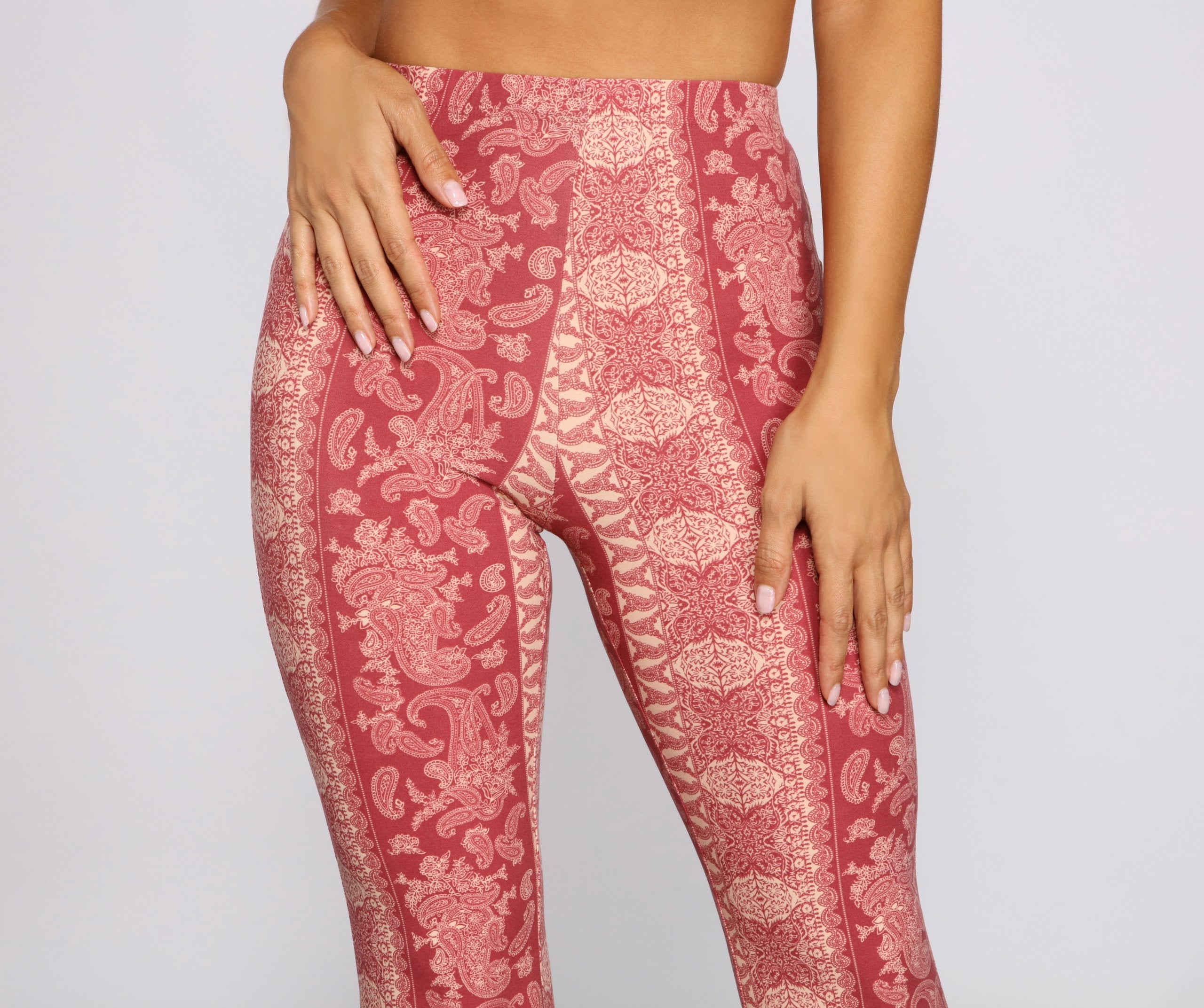 Bohemian Mood Paisley Flared Pants - Lady Occasions