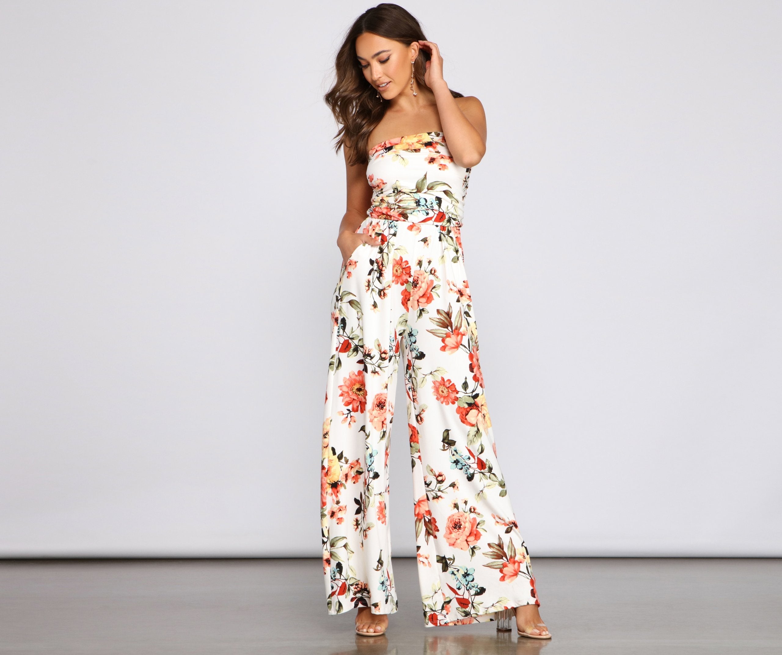 Stunning Beauty Floral Jumpsuit - Lady Occasions