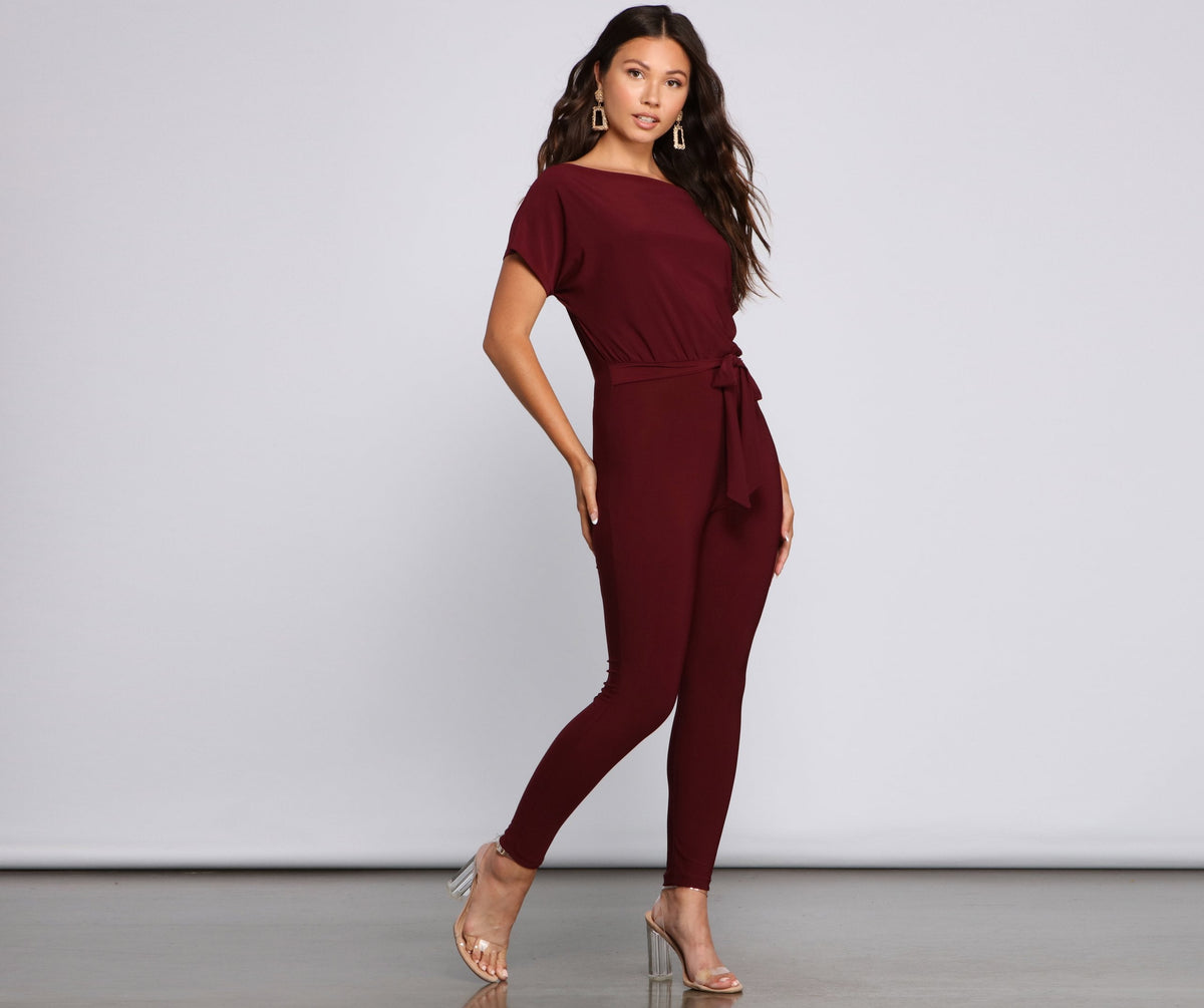 Chill Out Boat Neck Catsuit - Lady Occasions