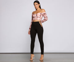 My Good Side Cutout Skinny Pants - Lady Occasions