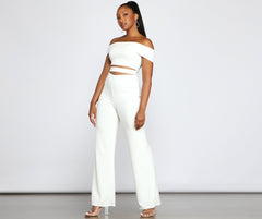 Elevated Style Off-The-Shoulder Jumpsuit - Lady Occasions
