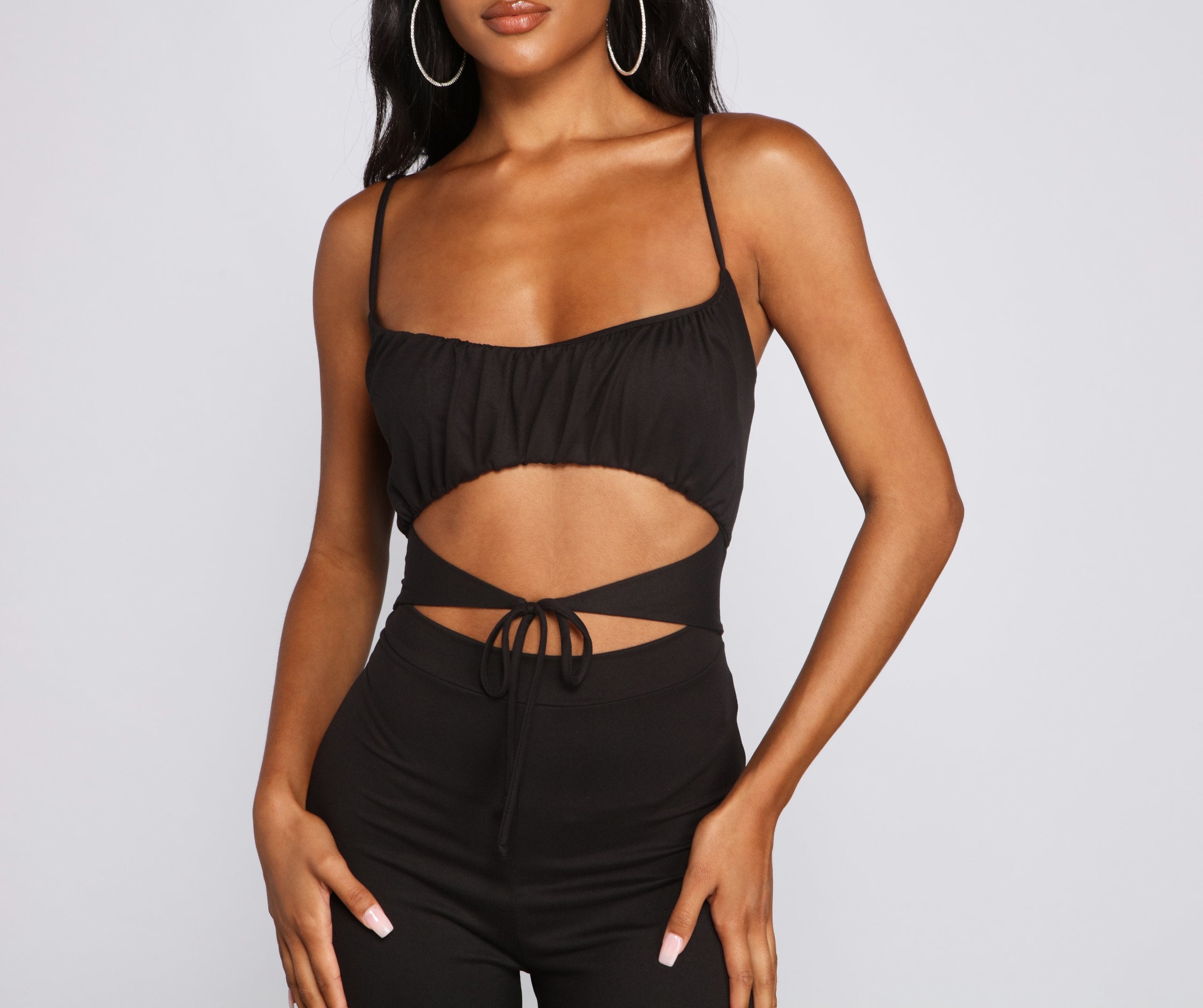 Sultry Vibes Cutout Jumpsuit - Lady Occasions