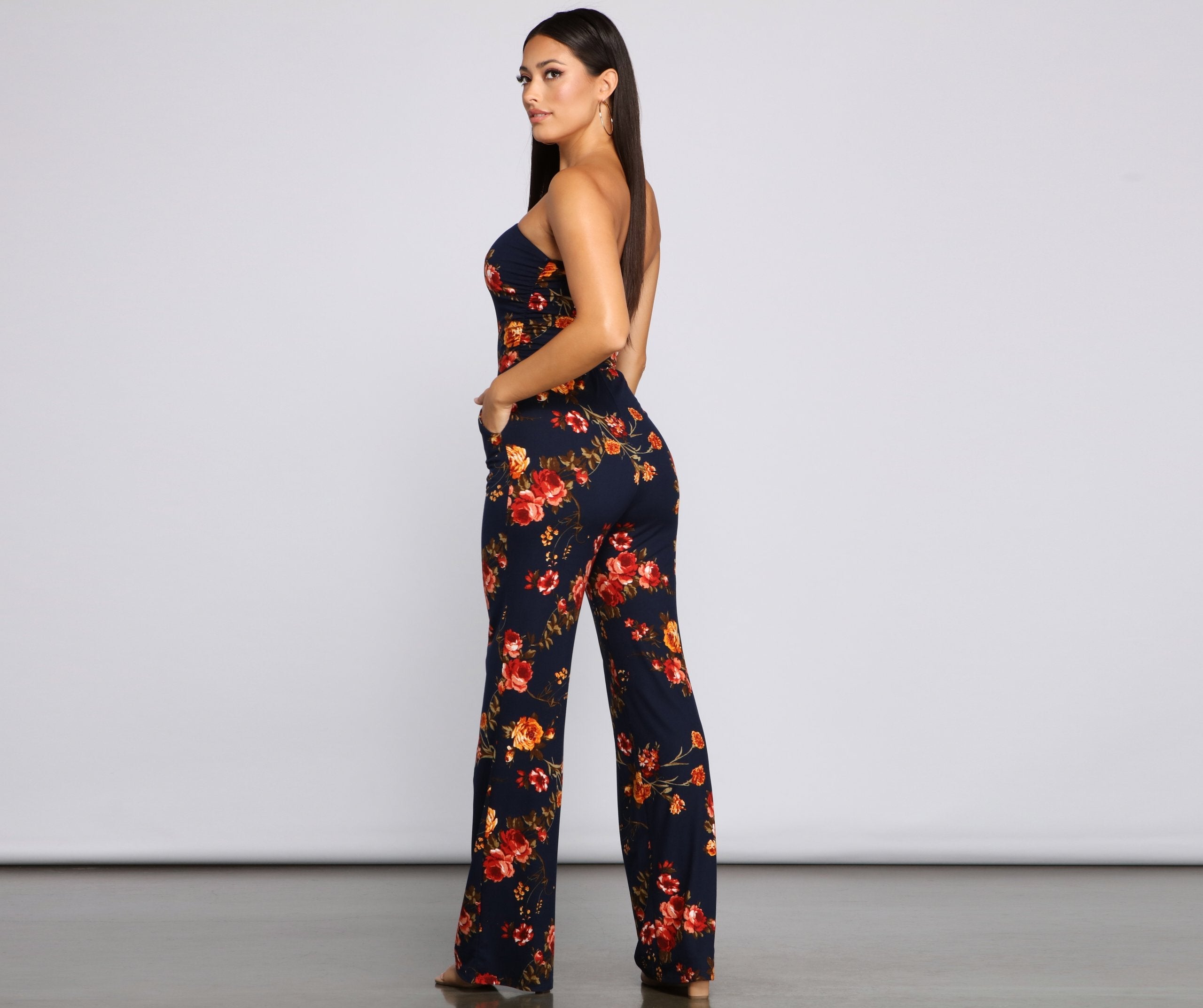 Medallion Marvel Strapless Jumpsuit - Lady Occasions