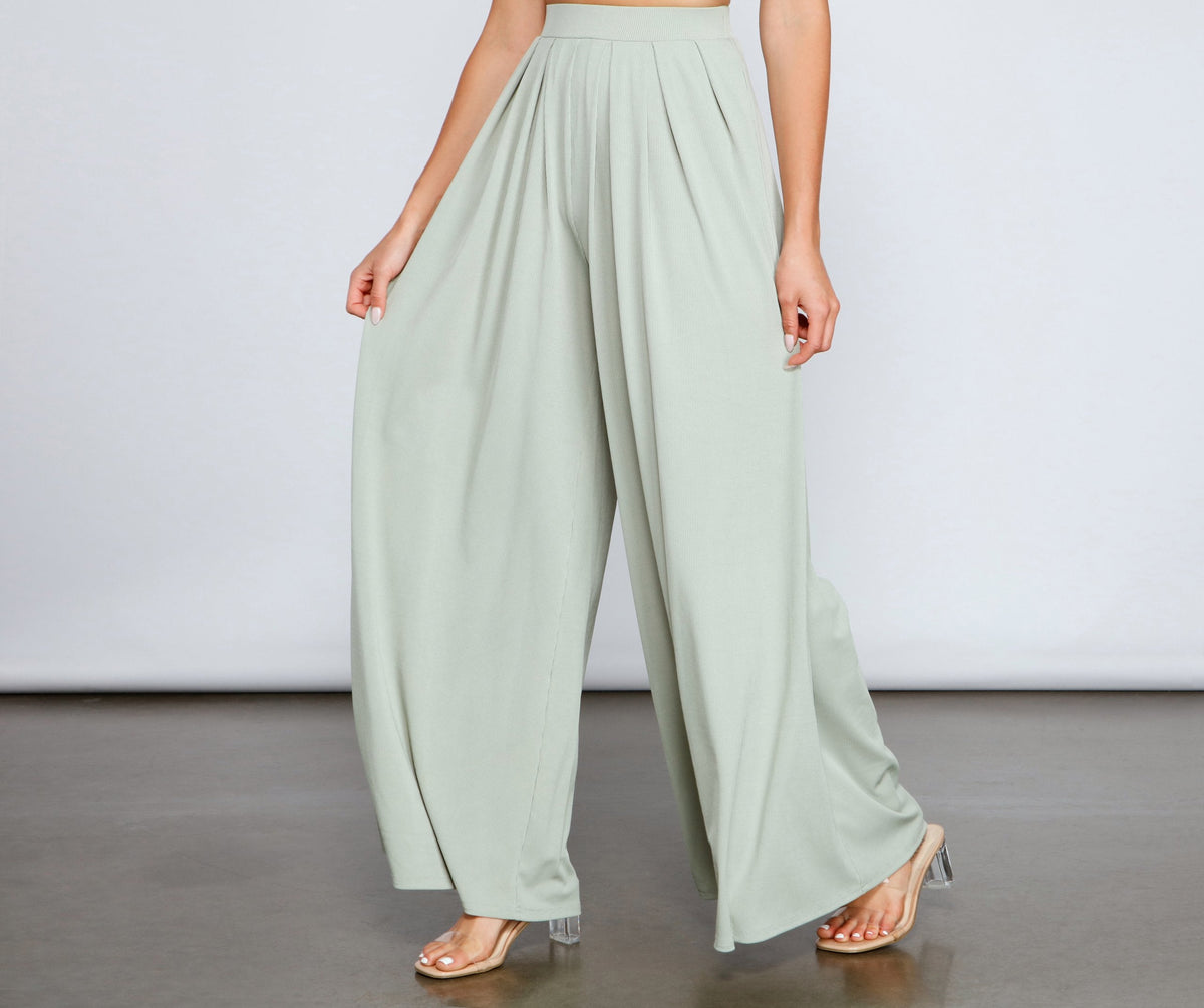 Vacay Vibes High Waist Palazzo Pants - Lady Occasions