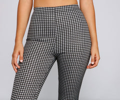 High Waist Plaid Leggings - Lady Occasions