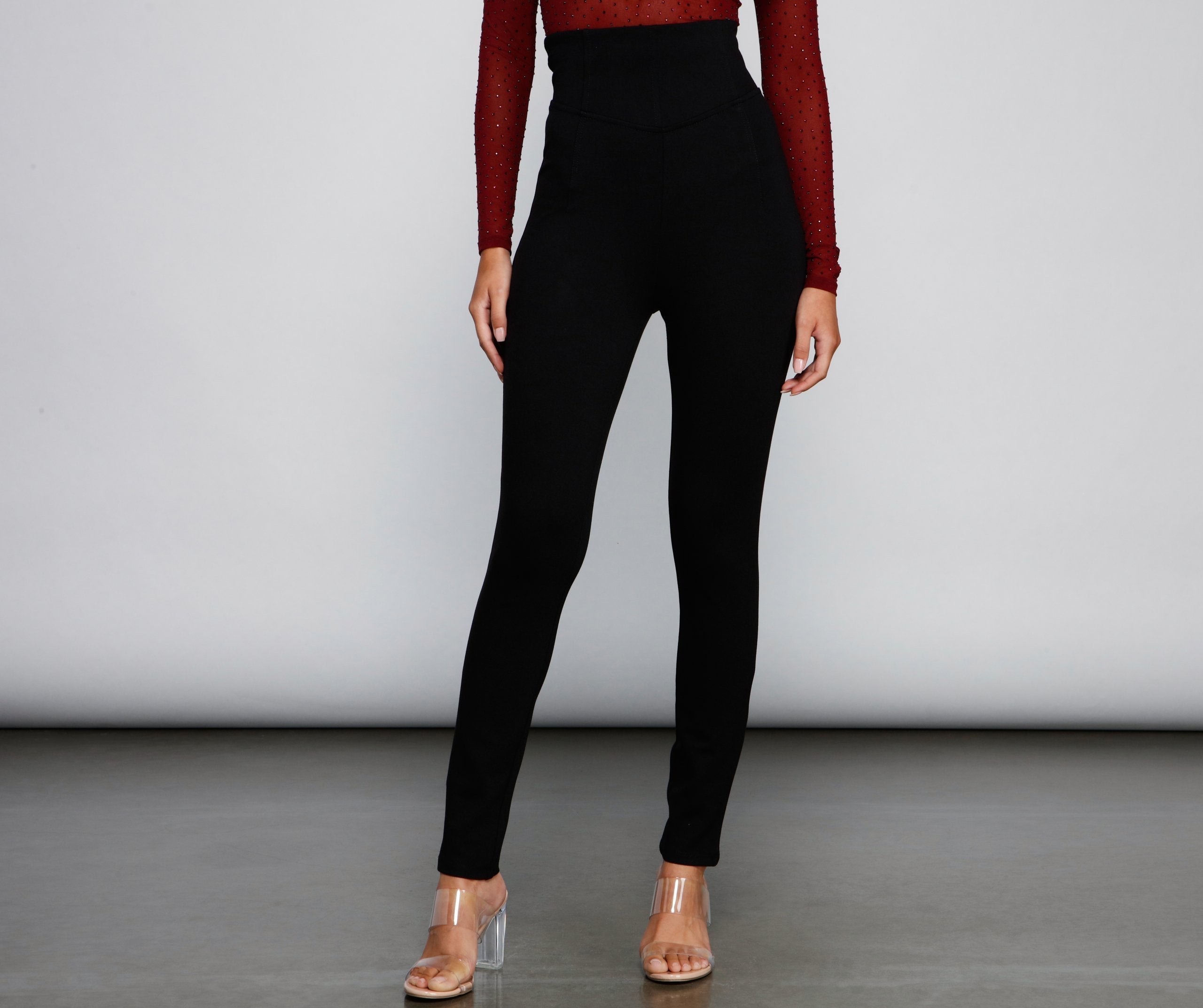 Classic High Waist Ponte Knit Leggings - Lady Occasions