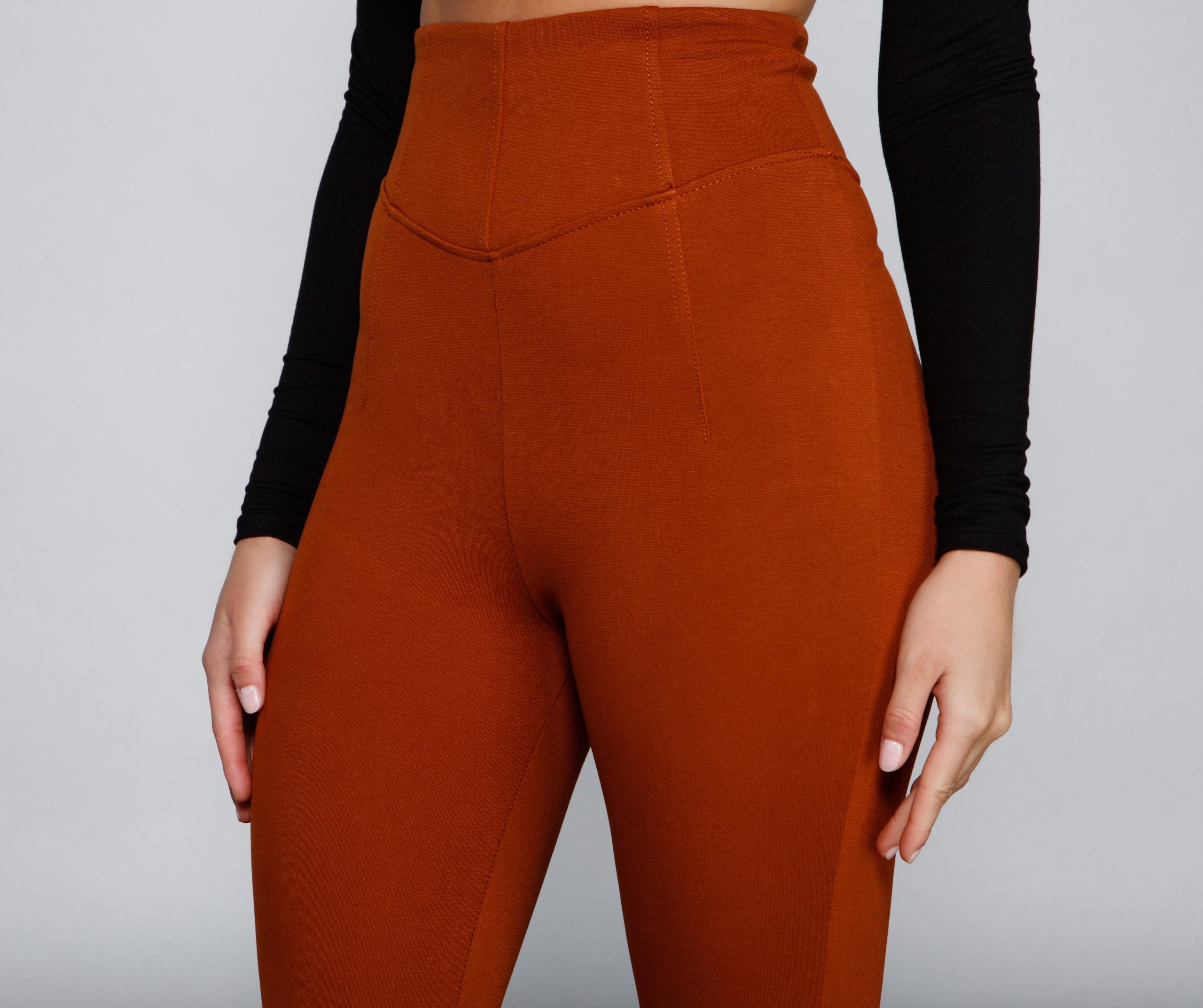 Classic High Waist Ponte Knit Leggings - Lady Occasions