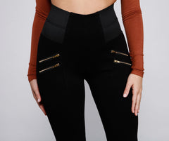 Bringing The Edge High Waist Ponte Leggings