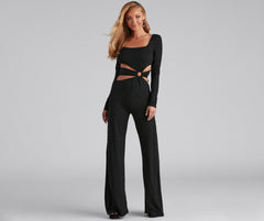 Stylish Affair O-Ring Wide Leg Jumpsuit - Lady Occasions