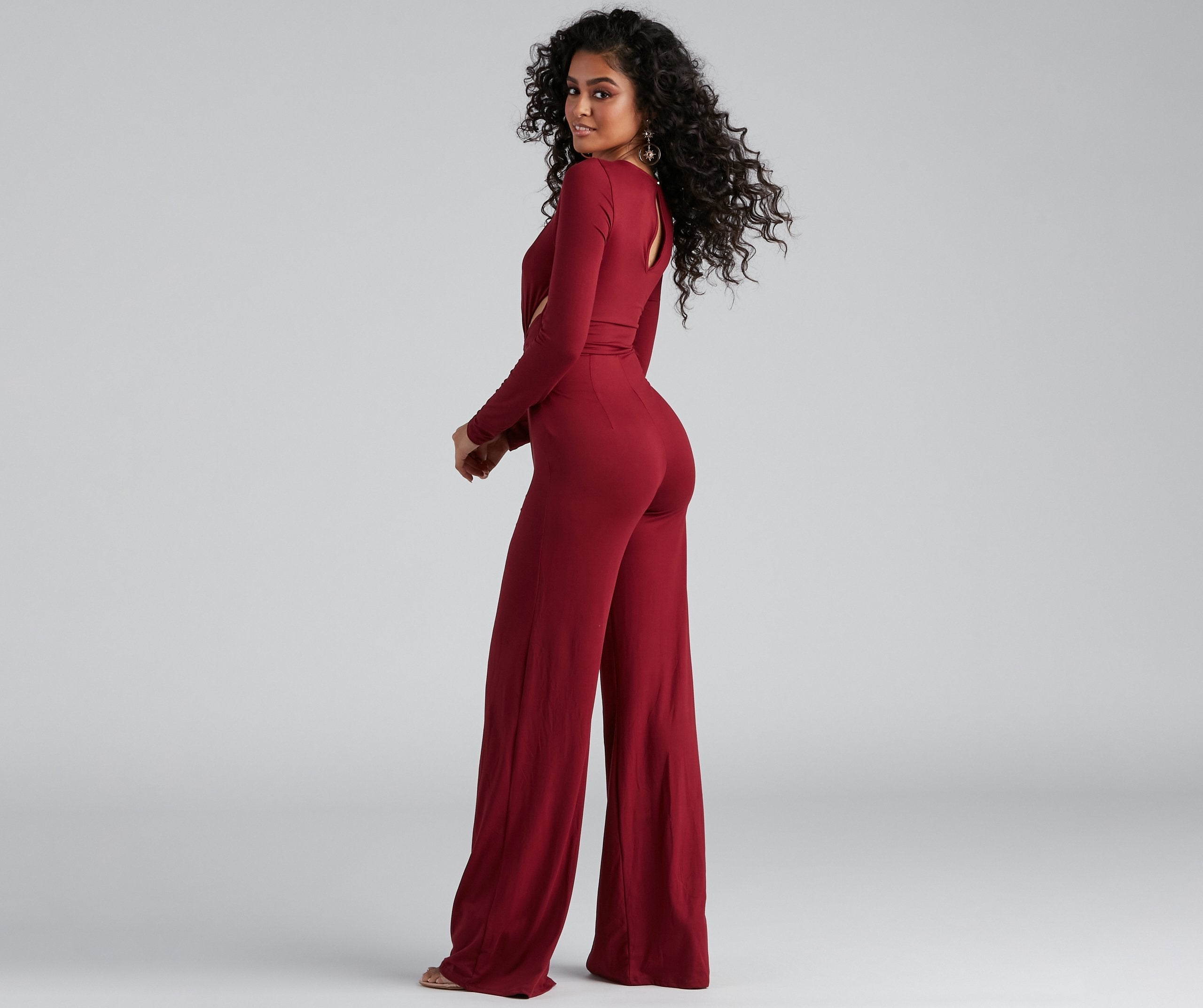 Stylish Affair O-Ring Wide Leg Jumpsuit - Lady Occasions