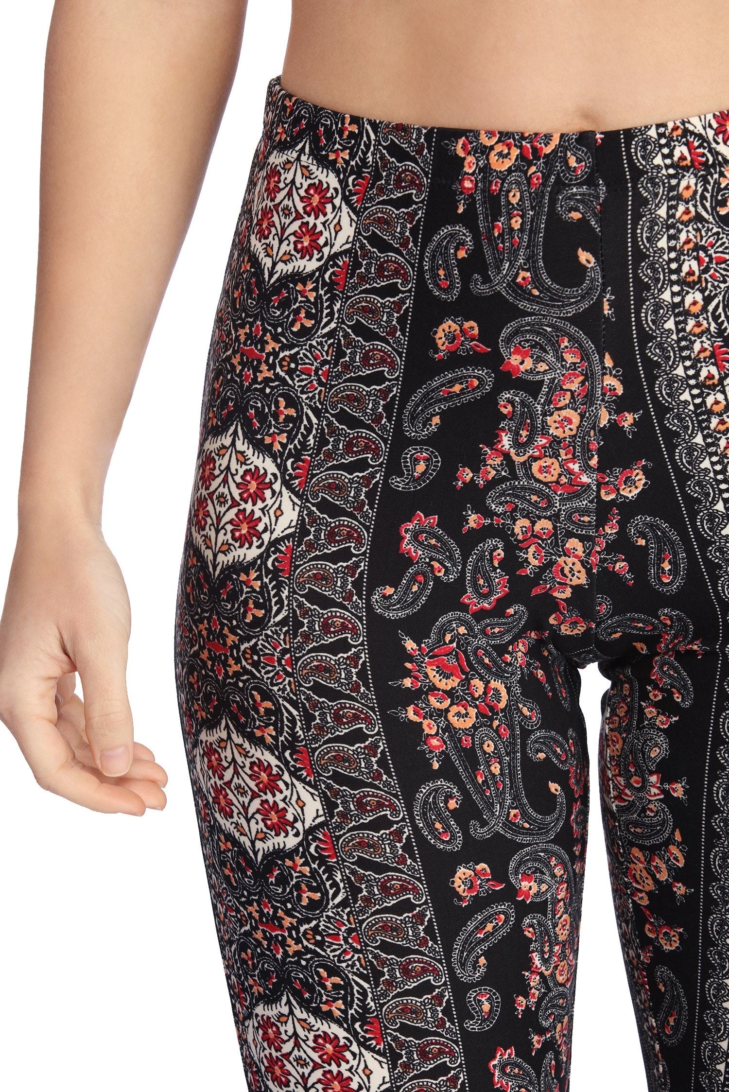 Boho Wanderer Paisley Flared Pants - Lady Occasions