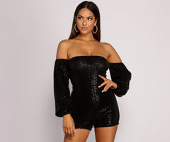 All Eyes On You Sequin Romper - Lady Occasions